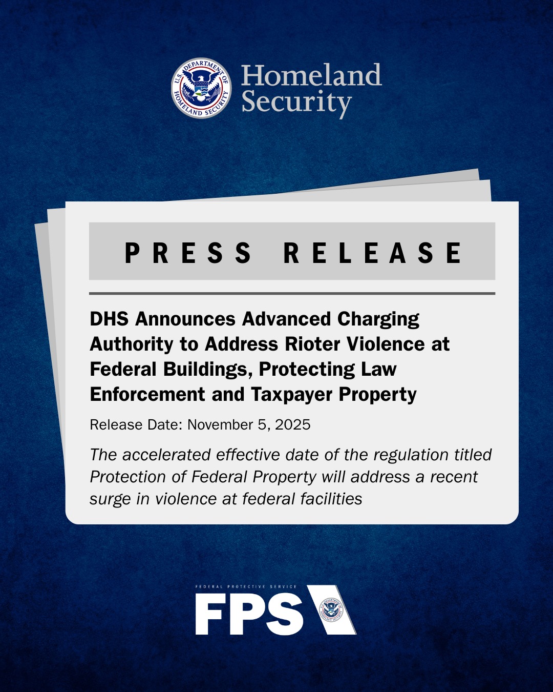Federal - Effective Nov. 5, Department of Homeland Security and Federal ...