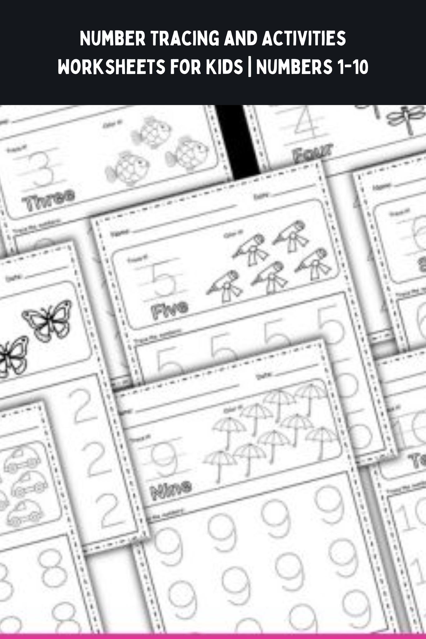 The Study - Number Tracing and Activities Worksheets for Kids | Numbers ...
