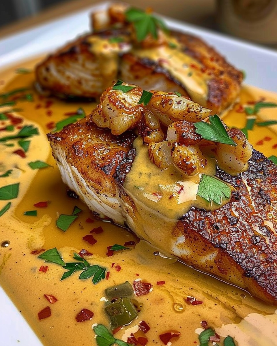 Tasty - Blackened Red Snapper with Crawfish Cream Sauce 🐟🦞 Tender ...