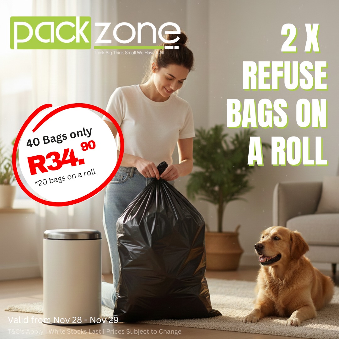 Packzone - R78.90 for 18 Deluxe TP Rolls. R39.90 for 5lt Dishwash. R62 ...