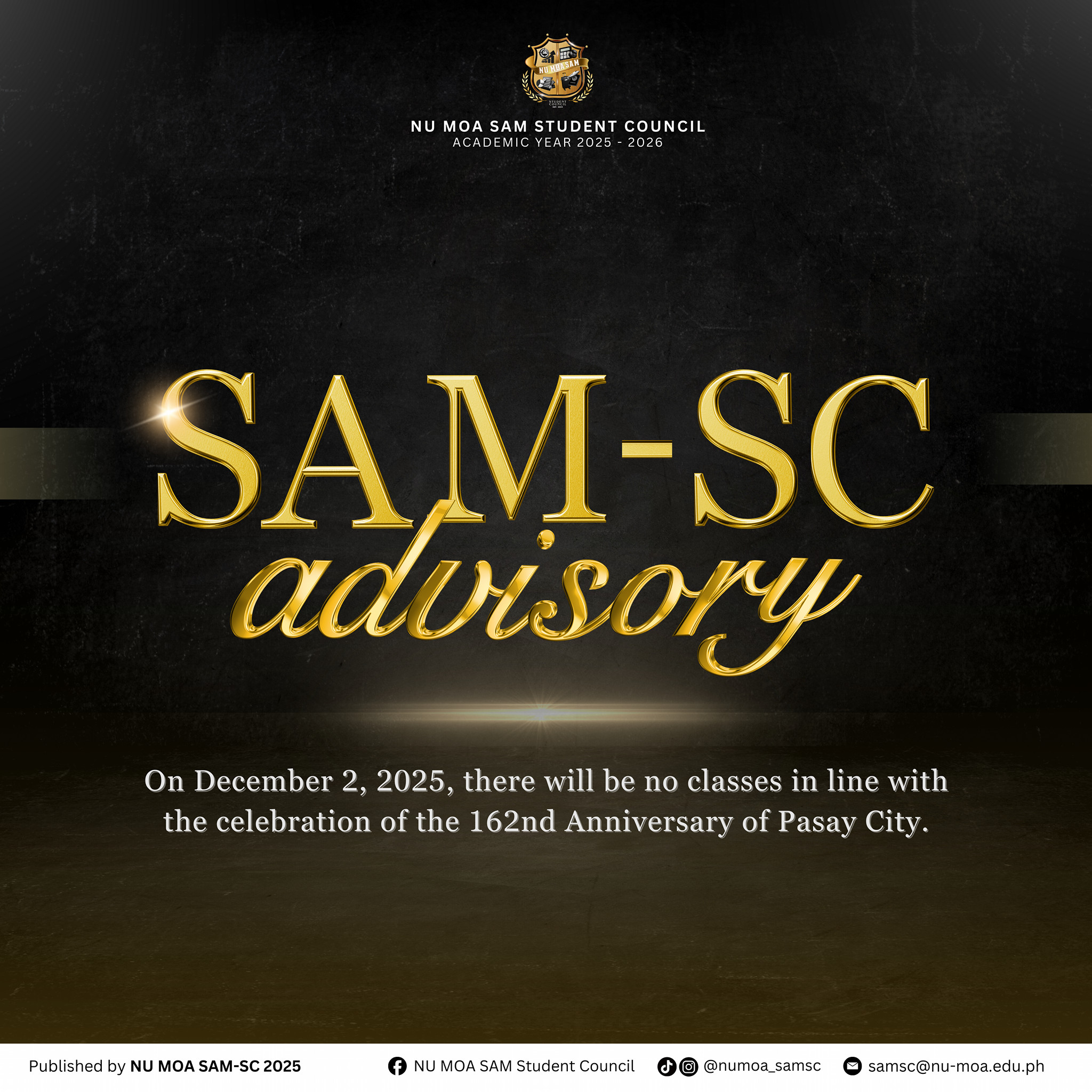 In accordance with the... - NU MOA SAM Student Council | Facebook