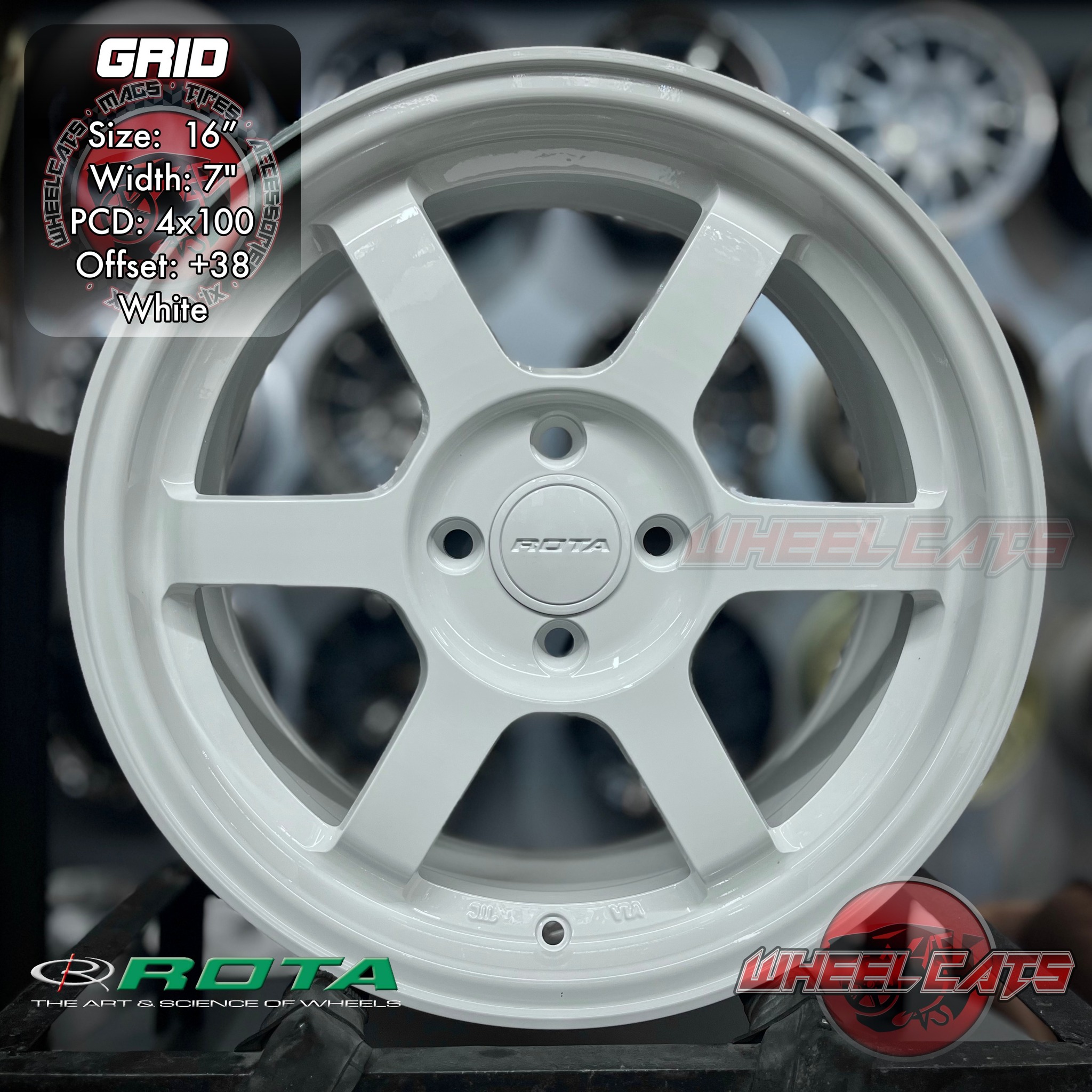 WheelCats - ROTA Grid Racing 16x7 in White 🤍🤍🤍 *available in et40 ALL ...