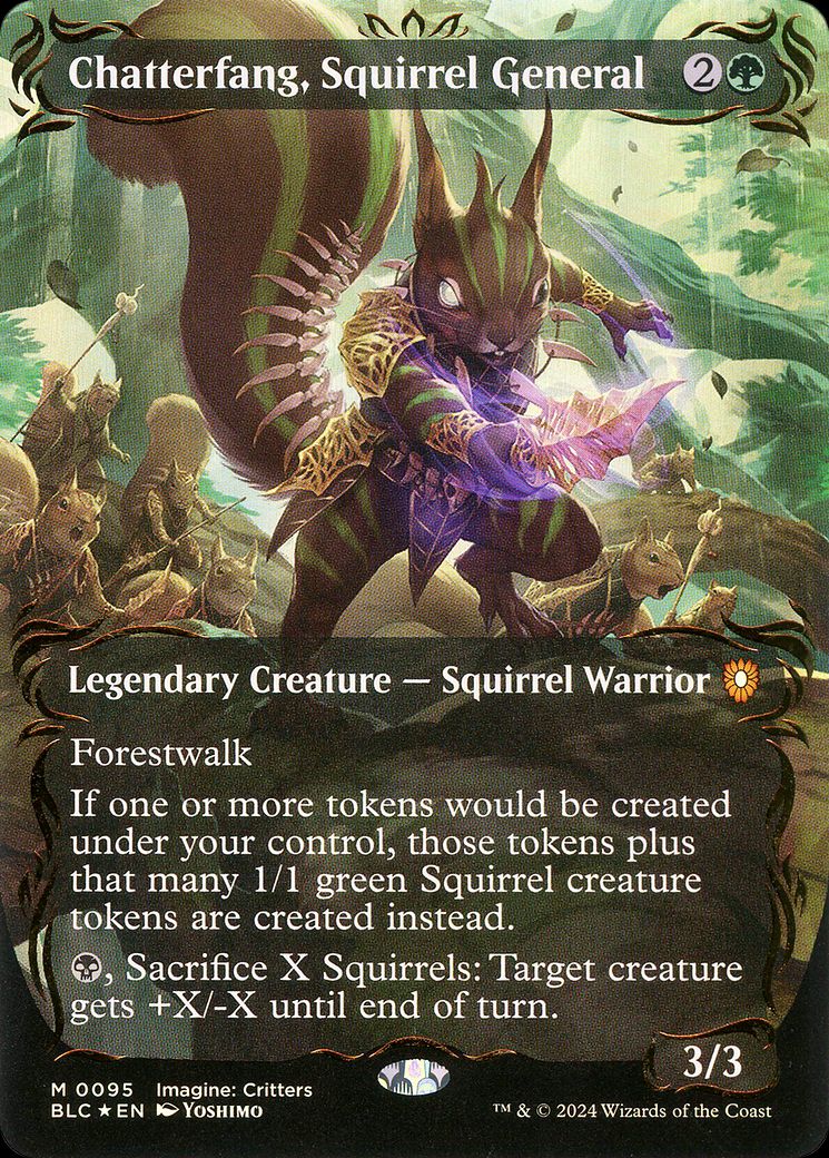 mtg cards with squirrels in the art Magic Gathering Secret Lair We Hope You Like Foil Editio  Game On Games Mtg altered art card Chatterfang,