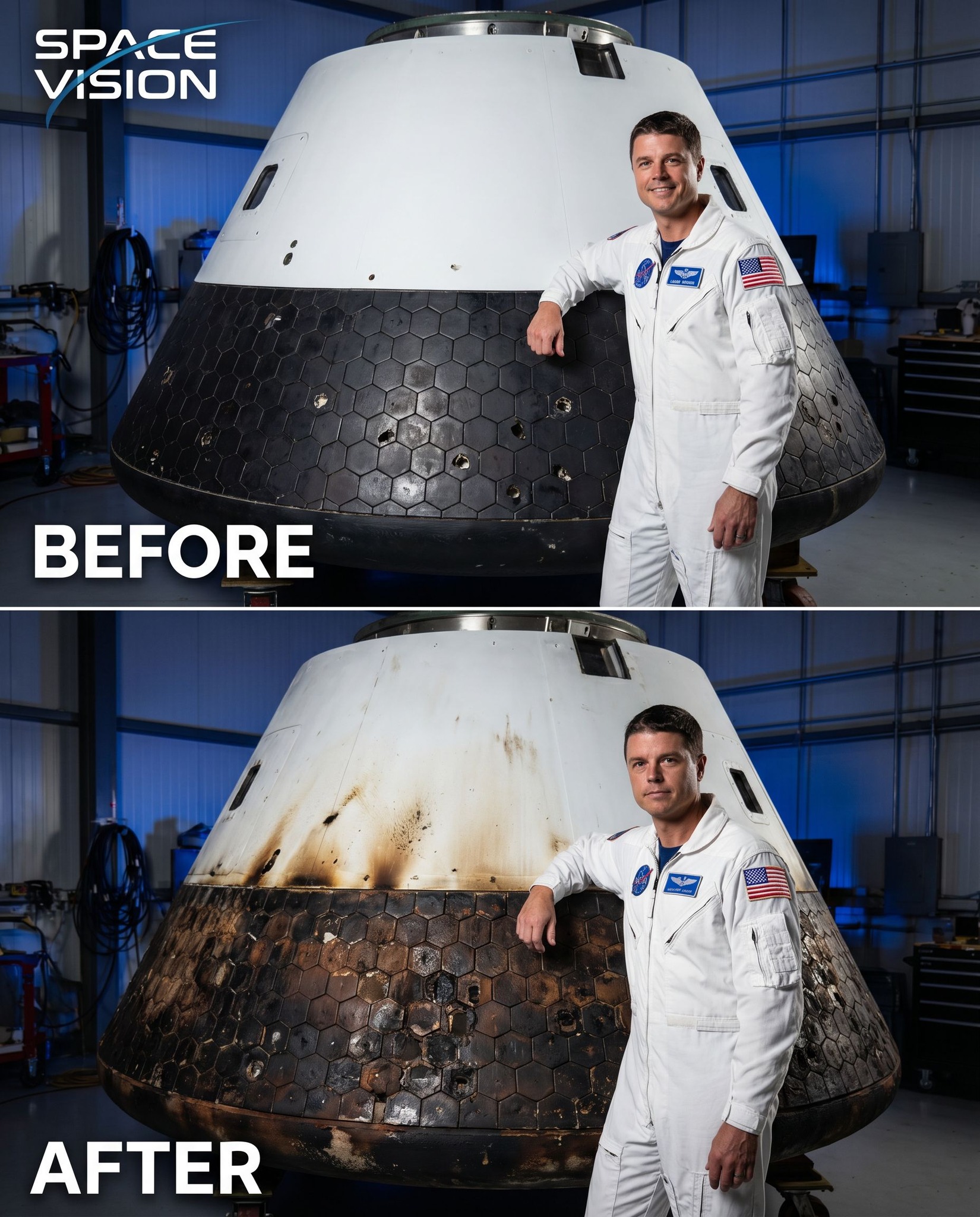 The Orion capsule reenters at Mach 33, 7,500 mph faster than the 