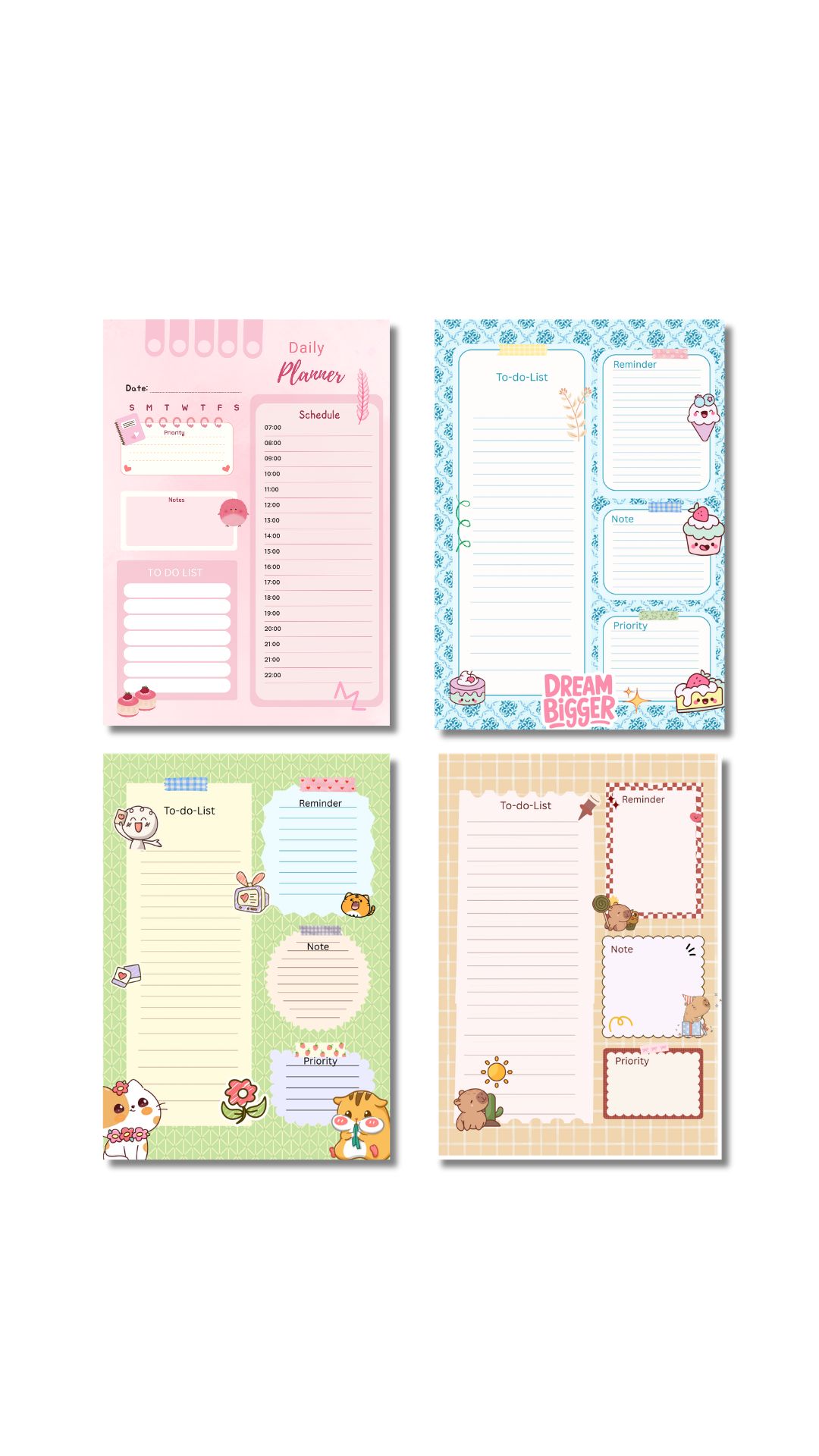 EizeiDigitals - 📝 Cute Daily Planner Stay organized and motivated with ...