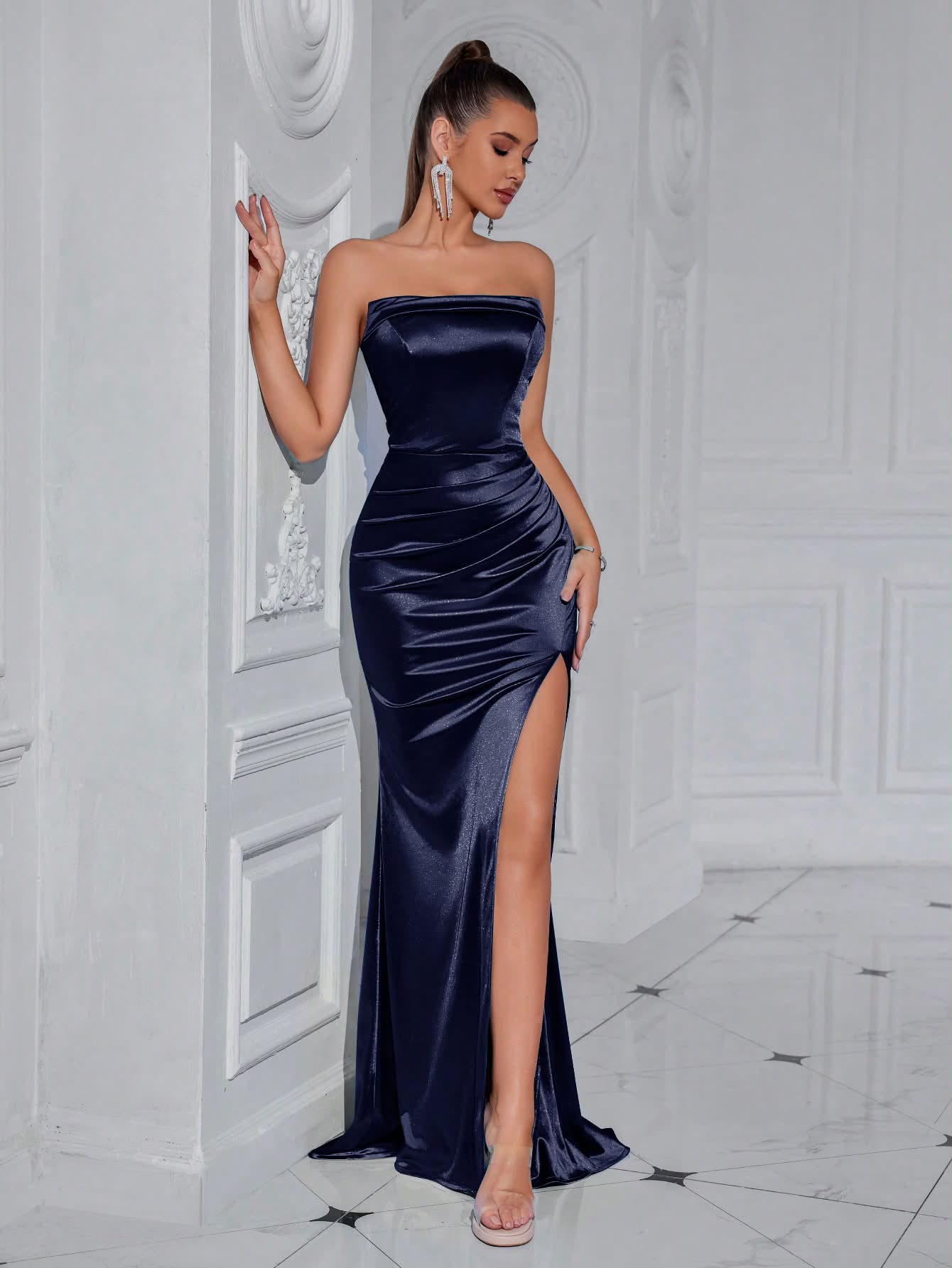 who buys used bridesmaid dresses Dress Resale Fashion Color:Scarlet* satin strapless midi dress Can You Wear Black