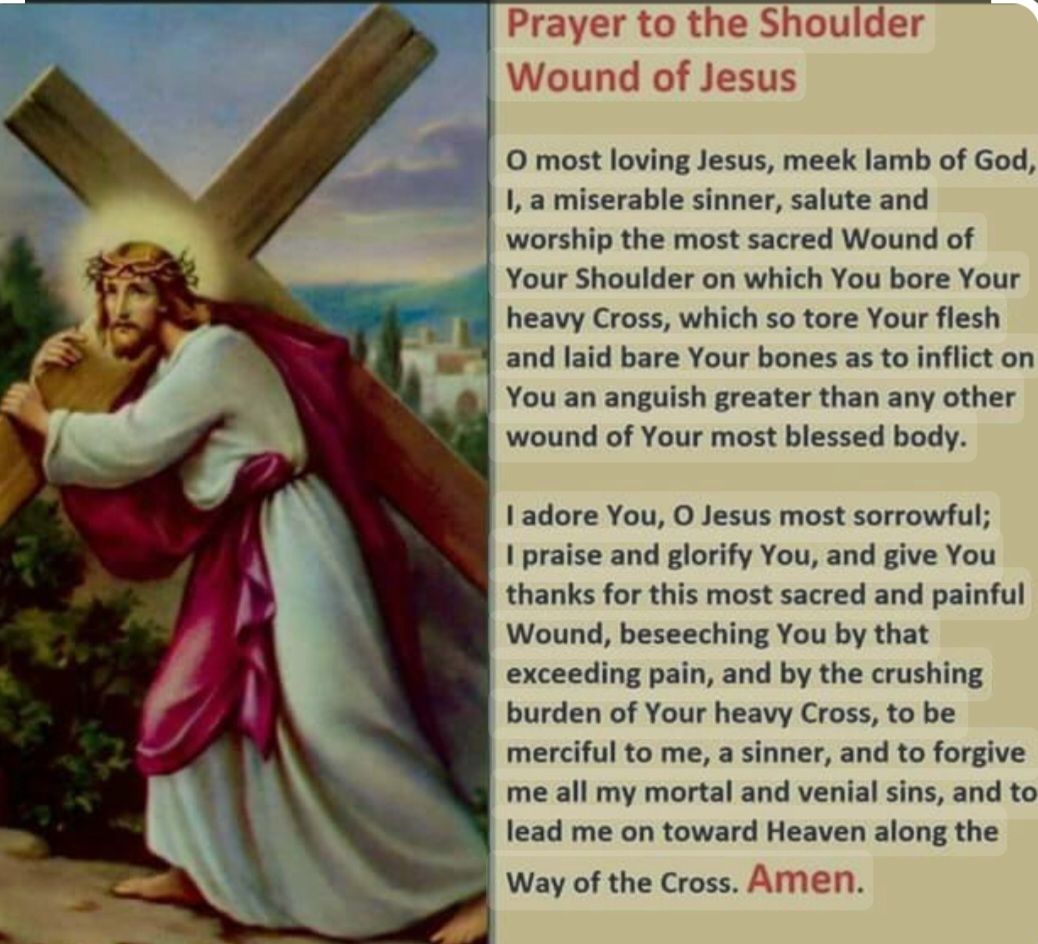 Devotion to the Holy Wound of the Shoulder of Our Blessed Savior