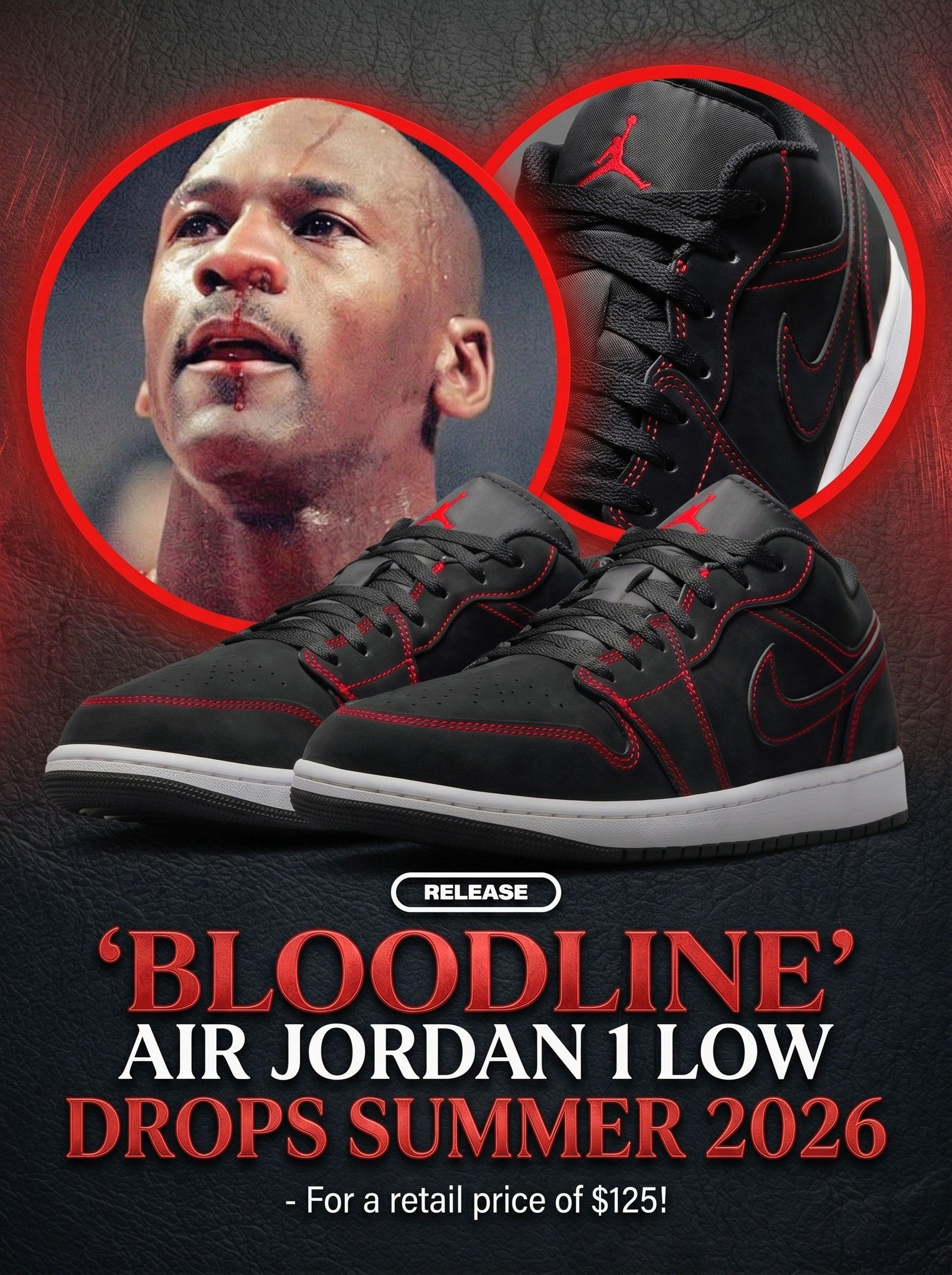 Air Jordan 12 Retro Bloodline sneaker details