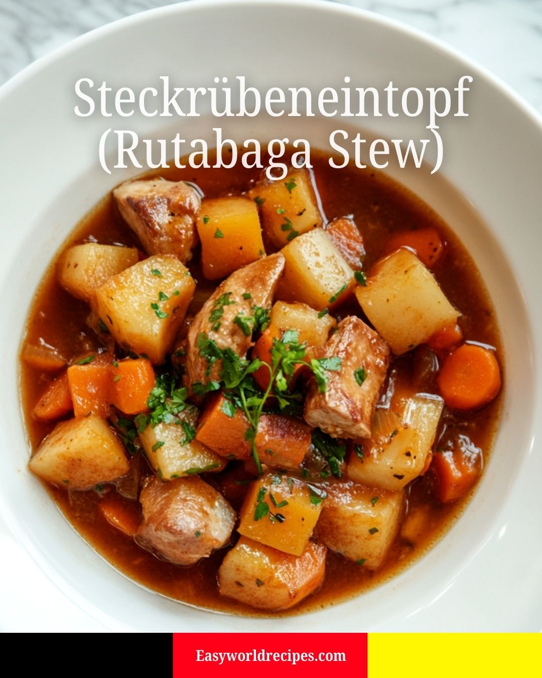 German - 🥣 Steckrübeneintopf (Rutabaga Stew) 🇩🇪 A hearty winter stew ...