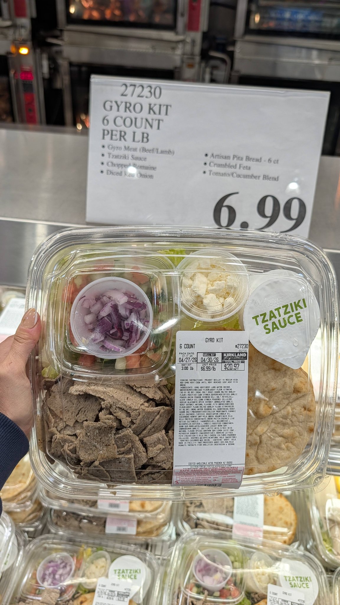 Brand new gyro kit 6 count price per pound at Costco! Includes