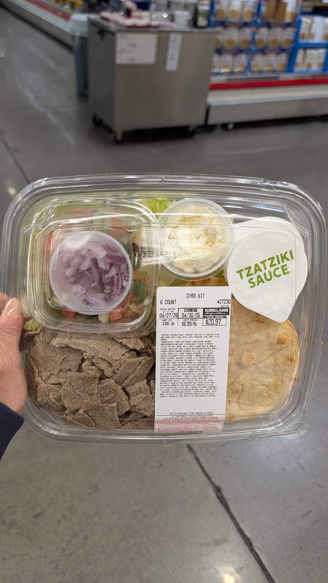 Brand new gyro kit 6 count price per pound at Costco! Includes