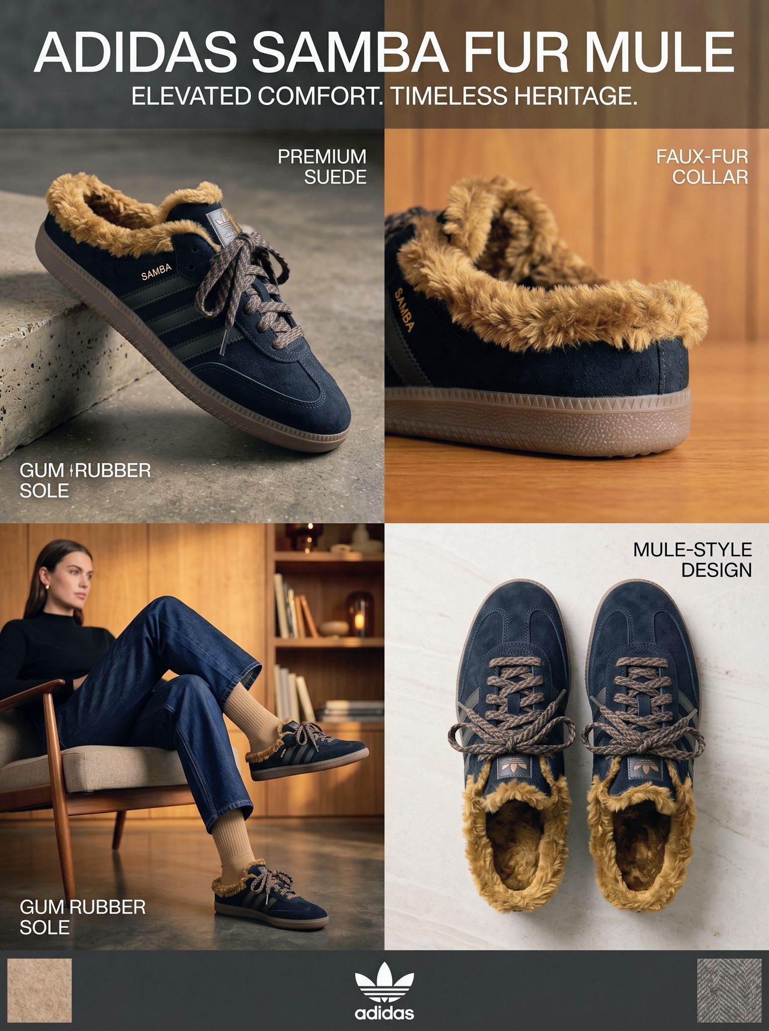 The adidas Samba Mule “Fur Lined” drops in Fall 2026 ?. Featuring 