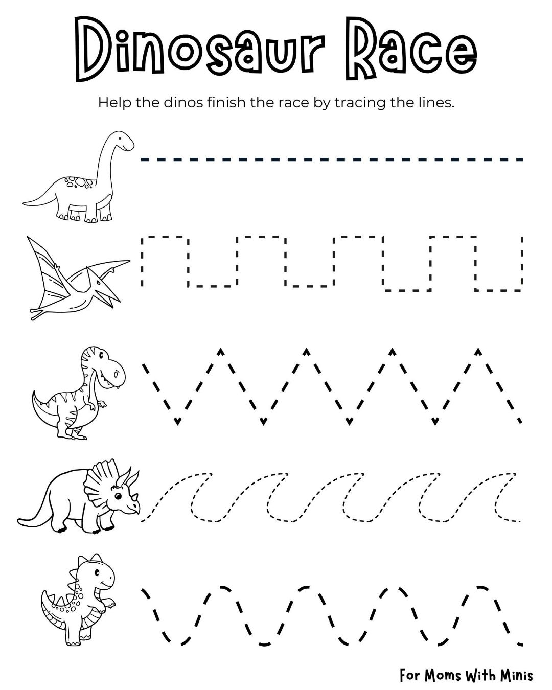 Dinosaur Activity Sheets for Preschool