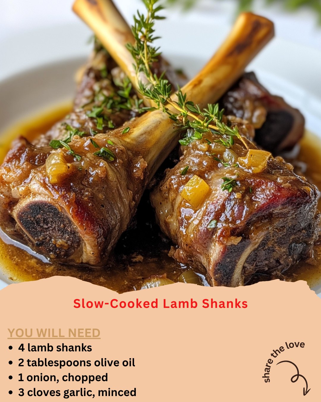 Food - These Slow-Cooked Lamb Shanks are a showstopper! Perfectly ...