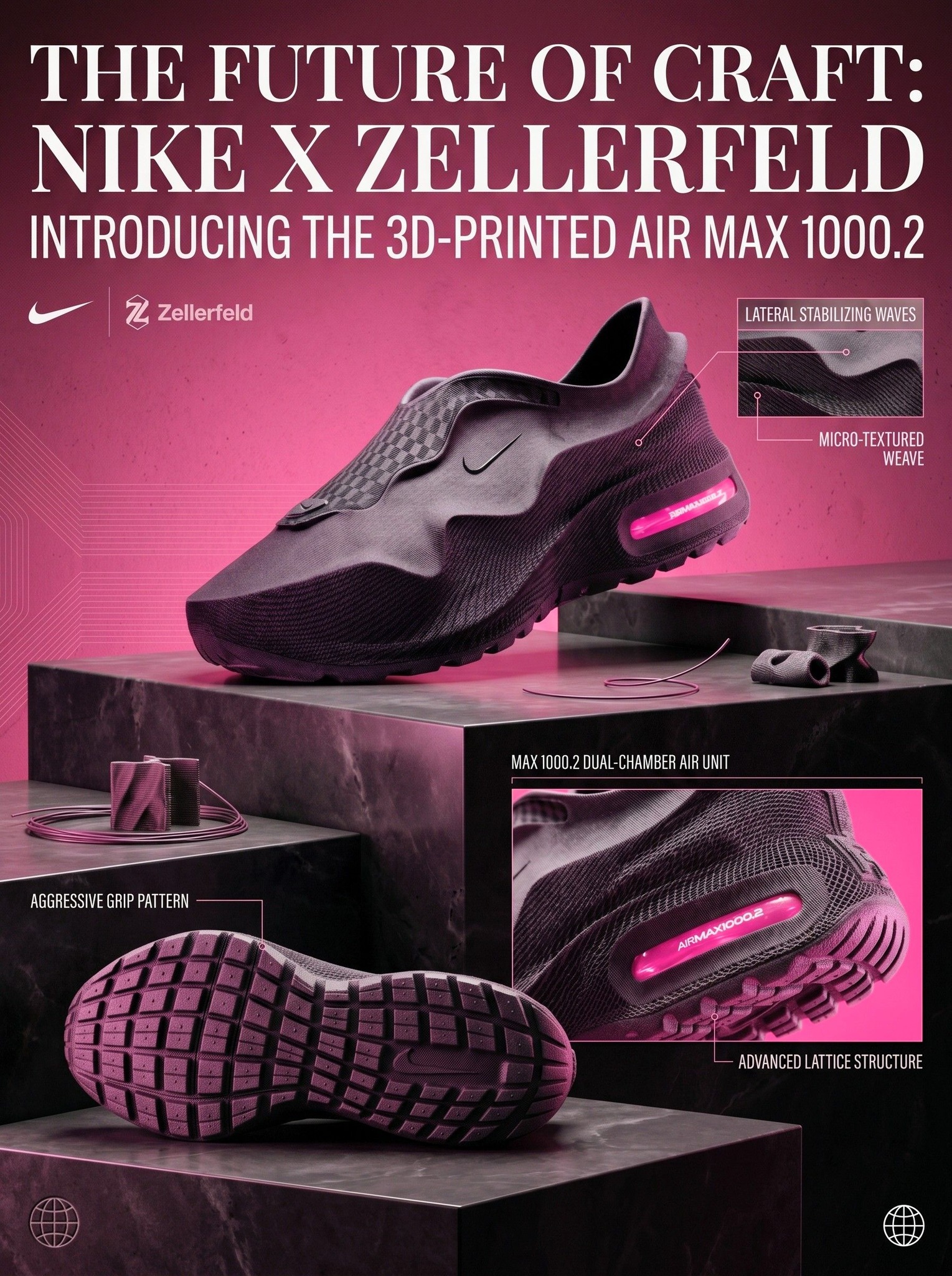 Nike and Zellerfeld unveil the latest Air Max 1000.2, featuring a 