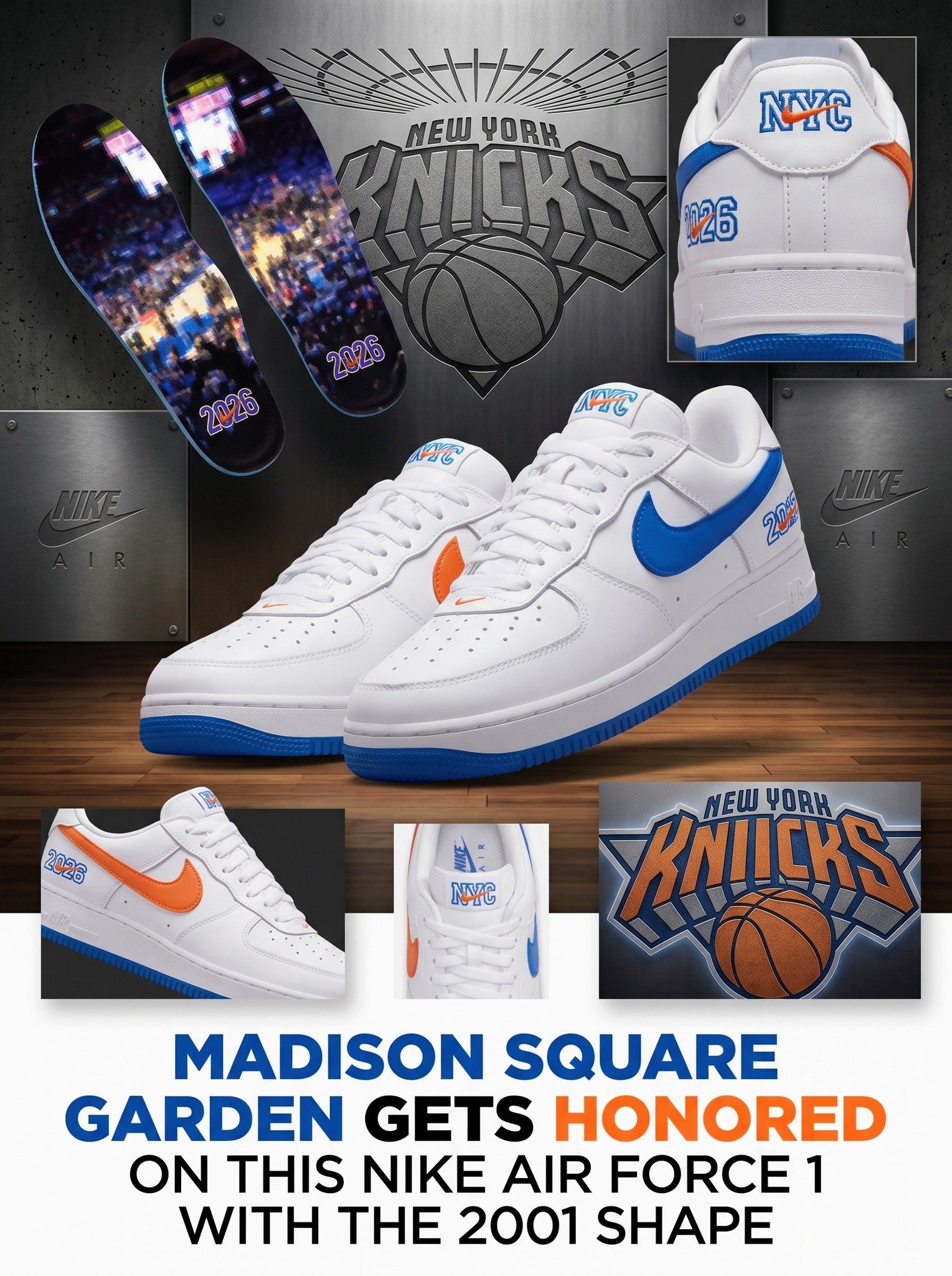 First Look at the Nike Air Force 1 Low '01 “NYC” 🧡💙. This