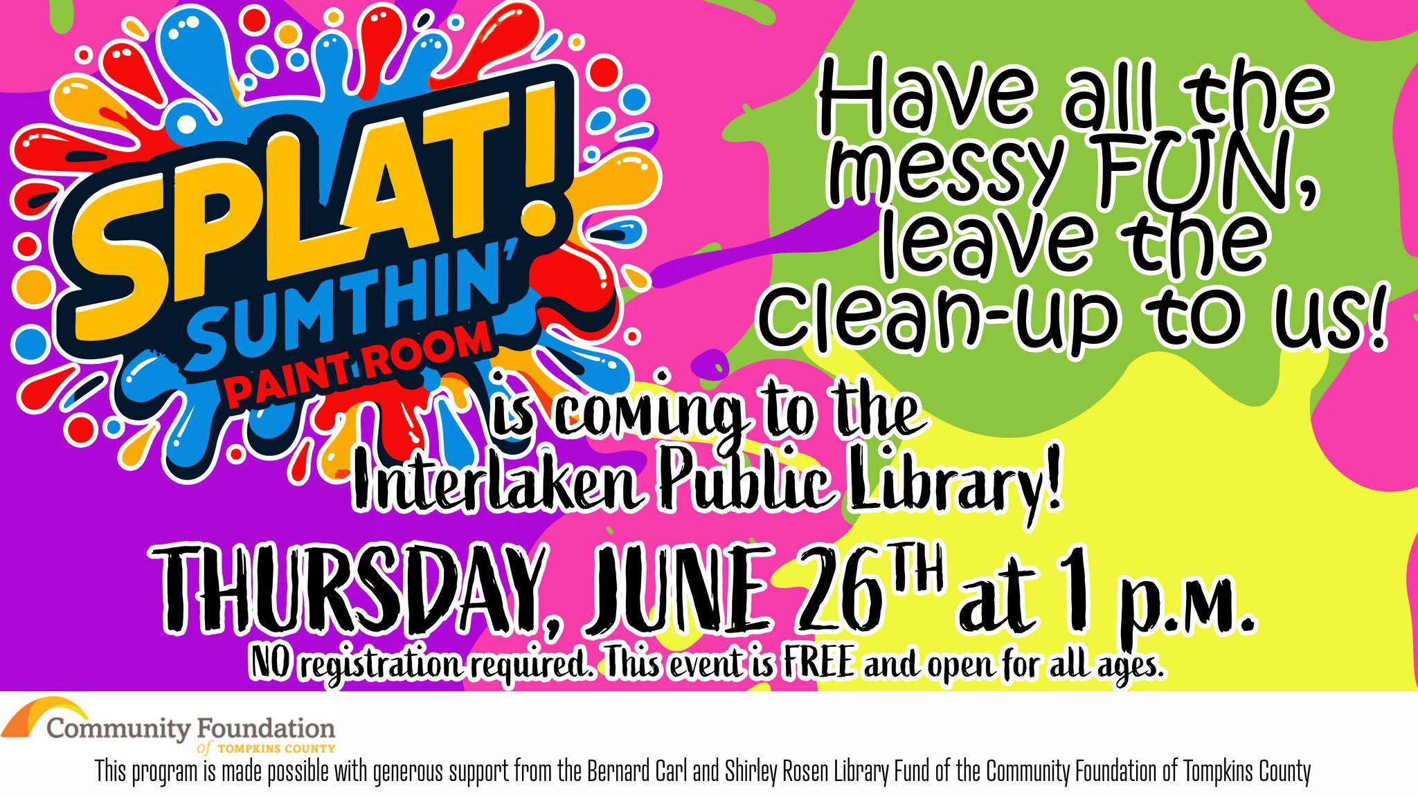 SPLAT - 🎨💥 SPLAT! is hitting the road — and Interlaken, YOU’RE UP! 💥🎨 ...