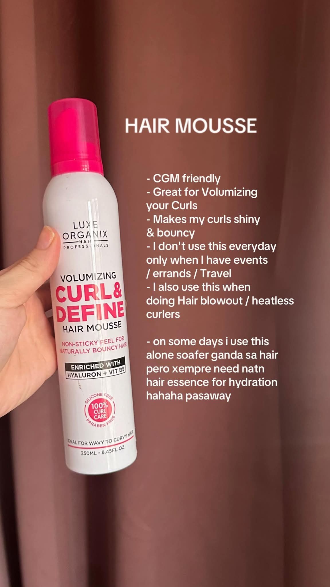 Bini - Buy here⬇️ Luxe Organix Curl and Define Volumizing Hair Mousse ...