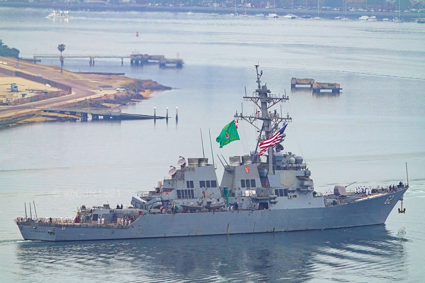 The USS Fitzgerald (DDG 62) steamed out of San Diego on June 2