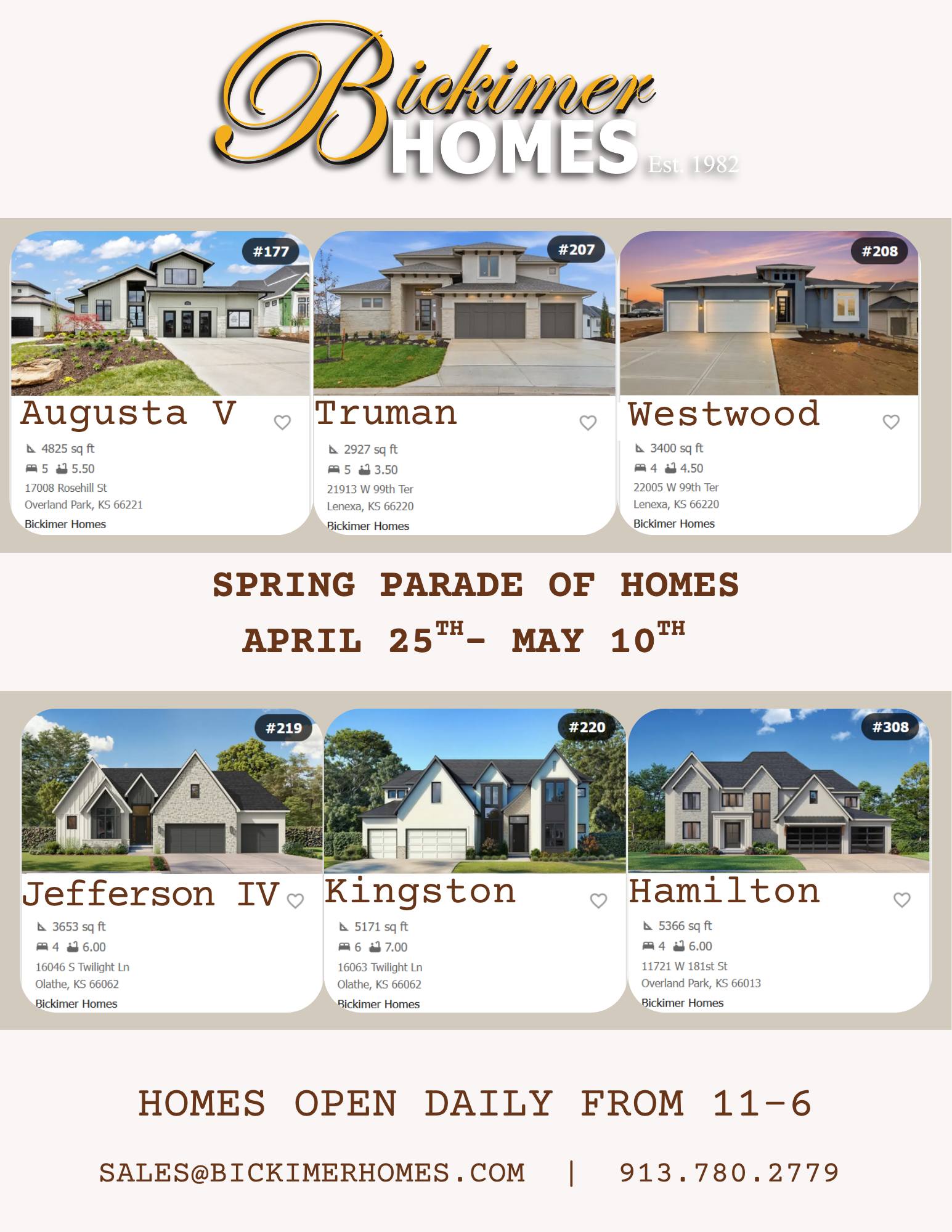 🏡✨ 𝐒𝐩𝐫𝐢𝐧𝐠 𝐏𝐚𝐫𝐚𝐝𝐞 𝐏𝐫𝐨𝐦𝐨! ✨🏡 Bickimer Homes is
