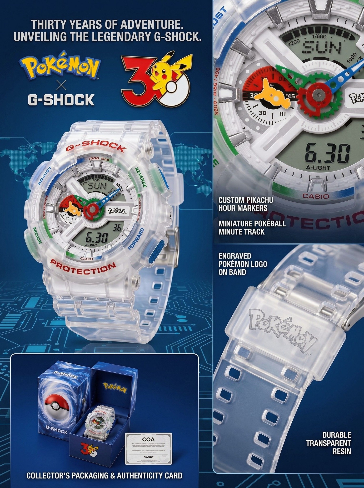The Pokémon x G-SHOCK watch celebrates 30 years of Pokémon with a