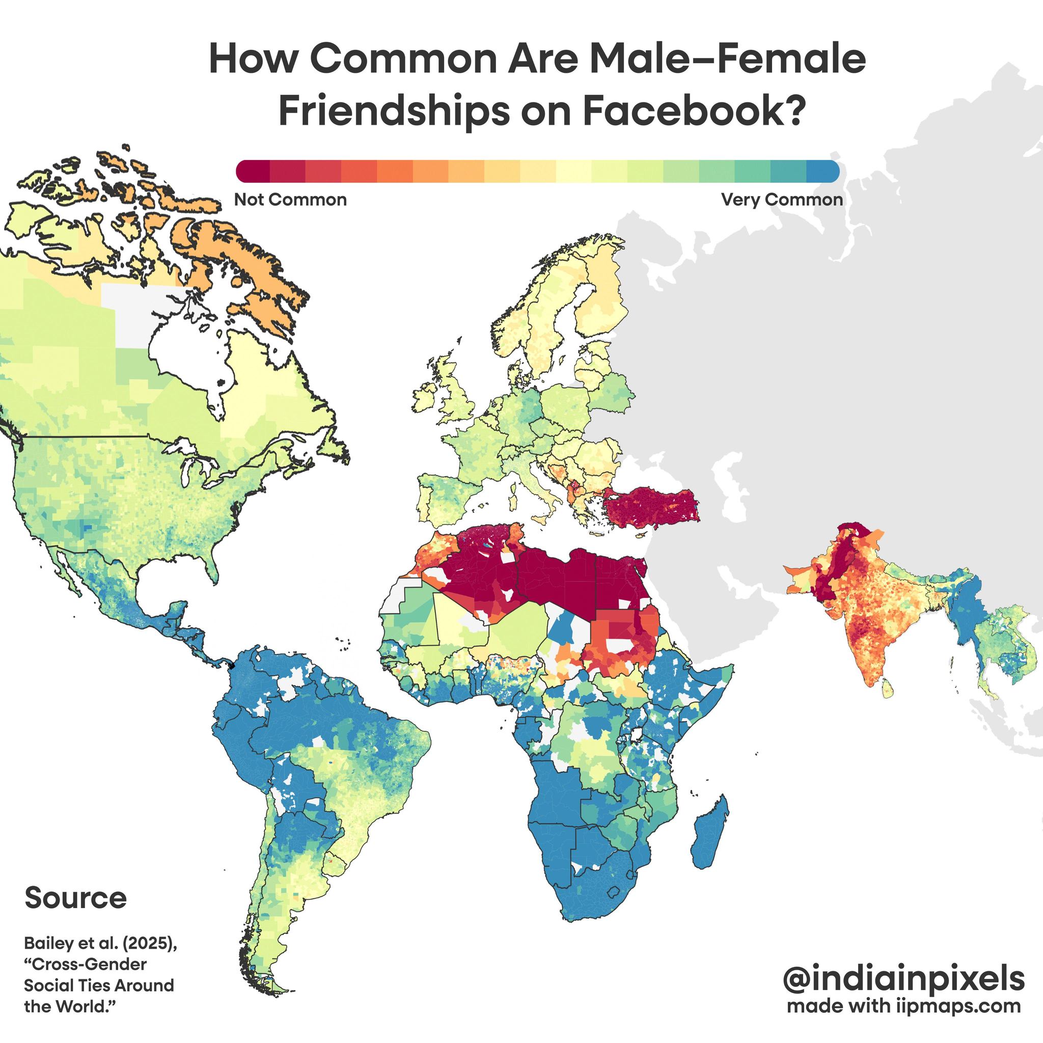 Maps - Here's a fascinating look at how common male-female friendships ...