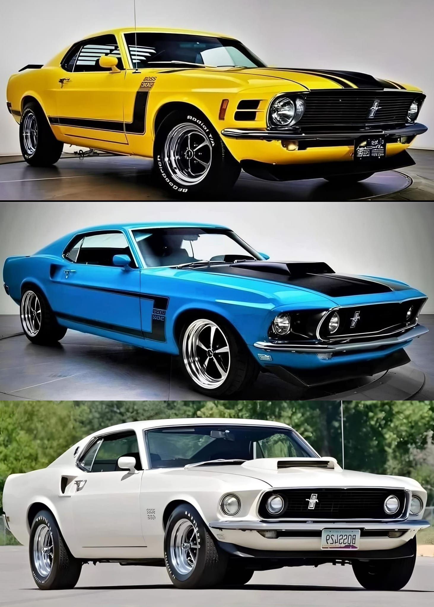 Cool 1970 Ford Mustang Boss 302 Stripes Waterslide Decals - 1/24 & 1/25 Scale Model Car Decals 13 thumbnail image
