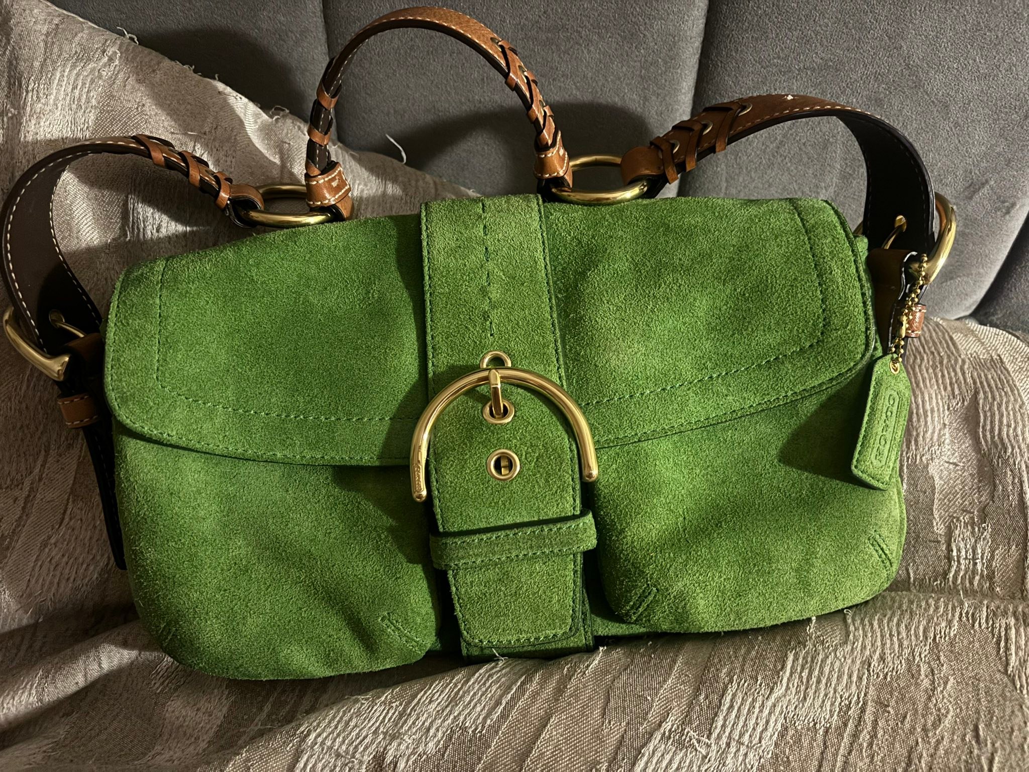 Rare legacy suede shoulder bag found