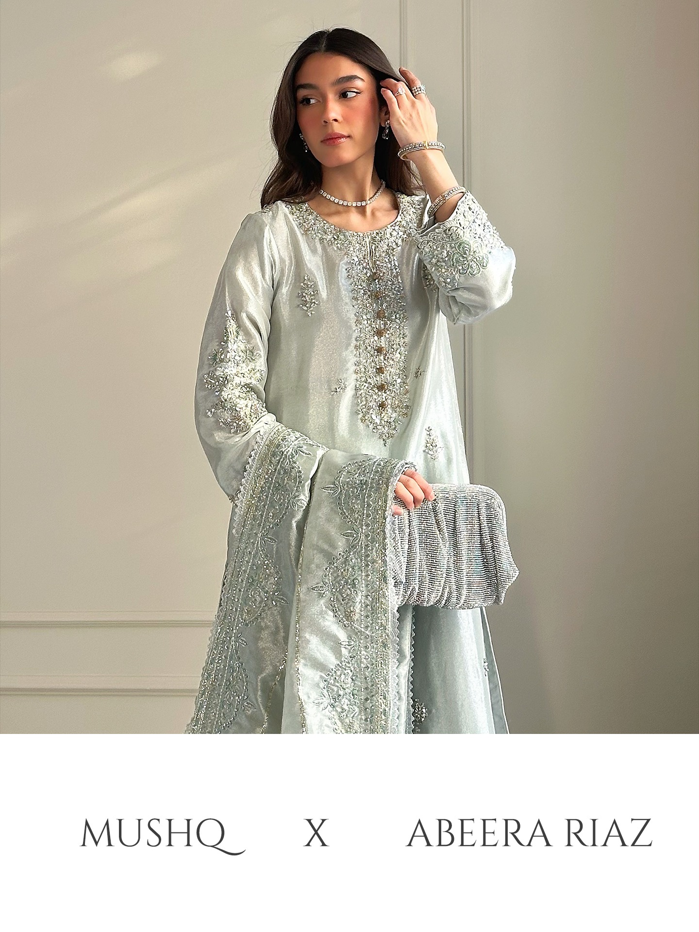 Mushq.Couture - @abeera_riaz exuding grace and elegance in... | Facebook