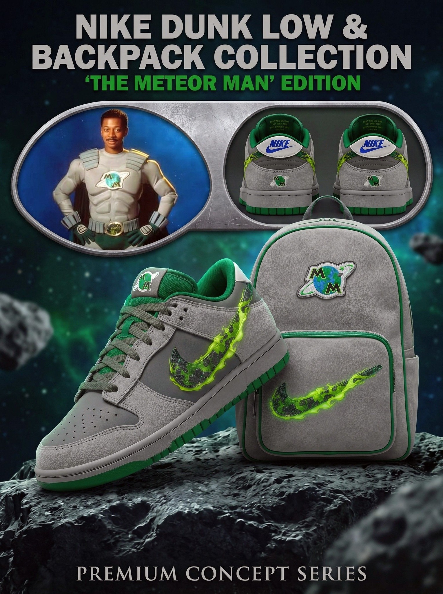 Nike Dunk Low The Meteor Man concept design