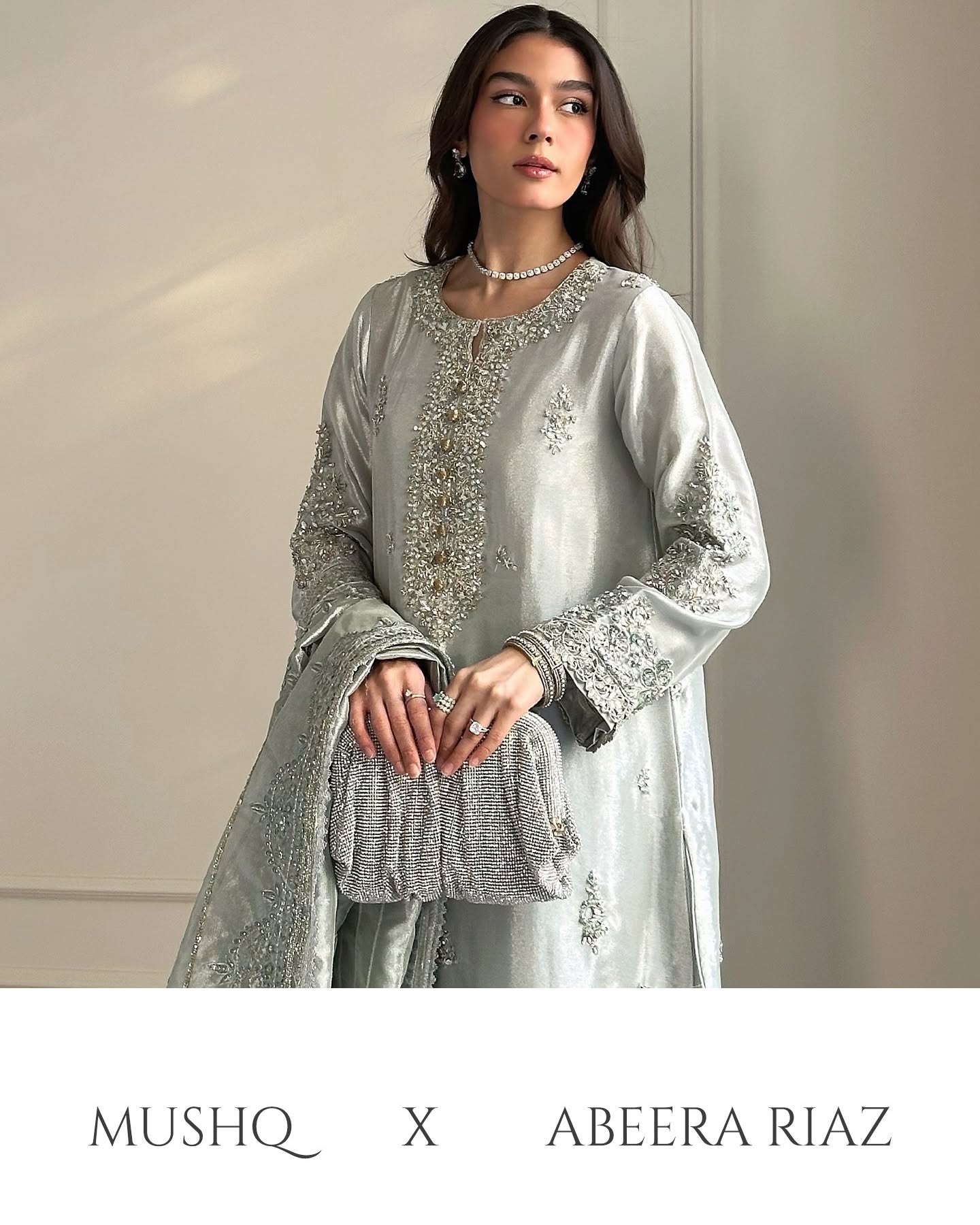 Mushq.Couture - @abeera_riaz exuding grace and elegance in... | Facebook