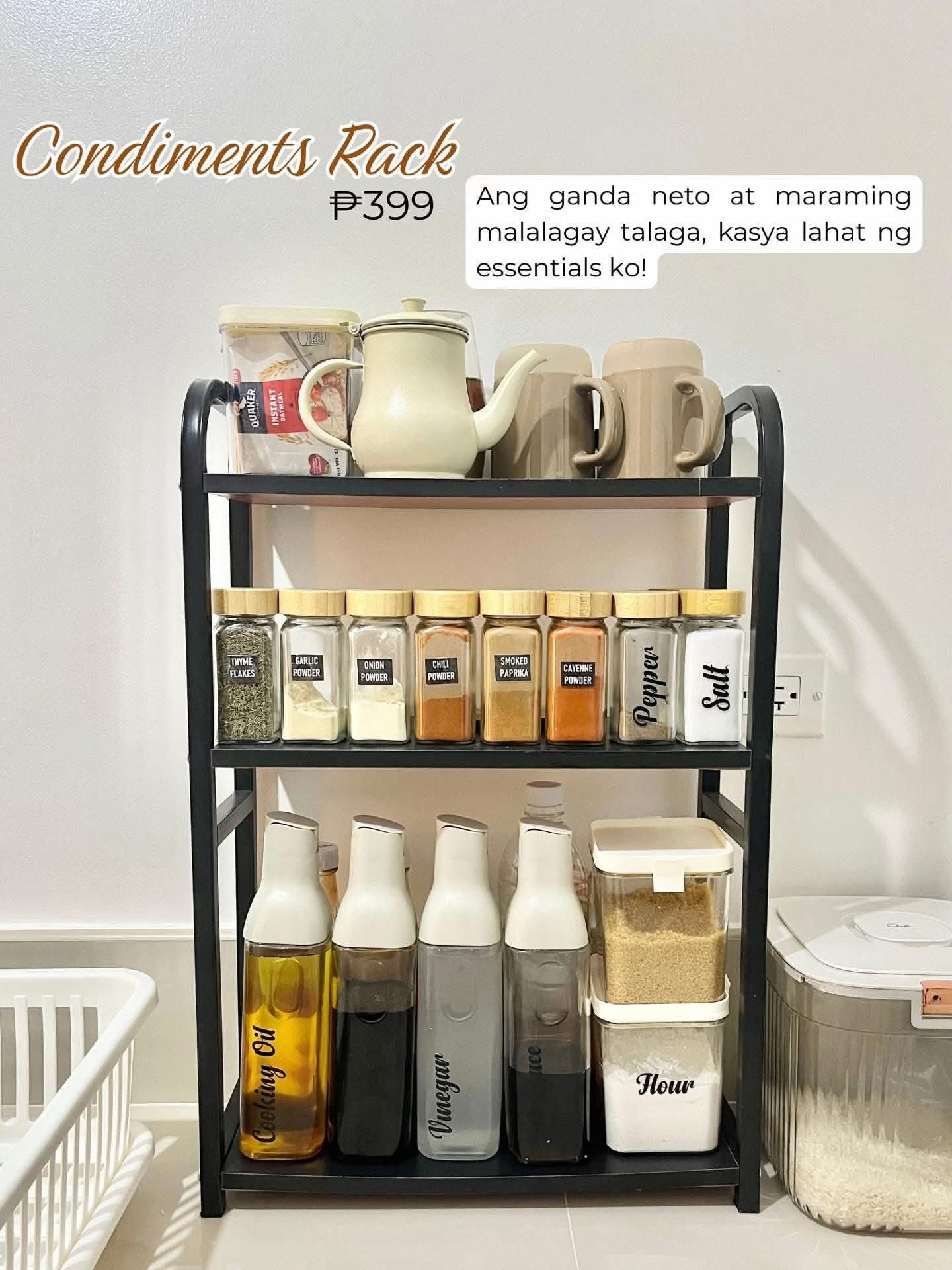Bini - Buy here⬇️ COD 2 Tier and 3Tier Spice Rack Condiment Seasoning ...
