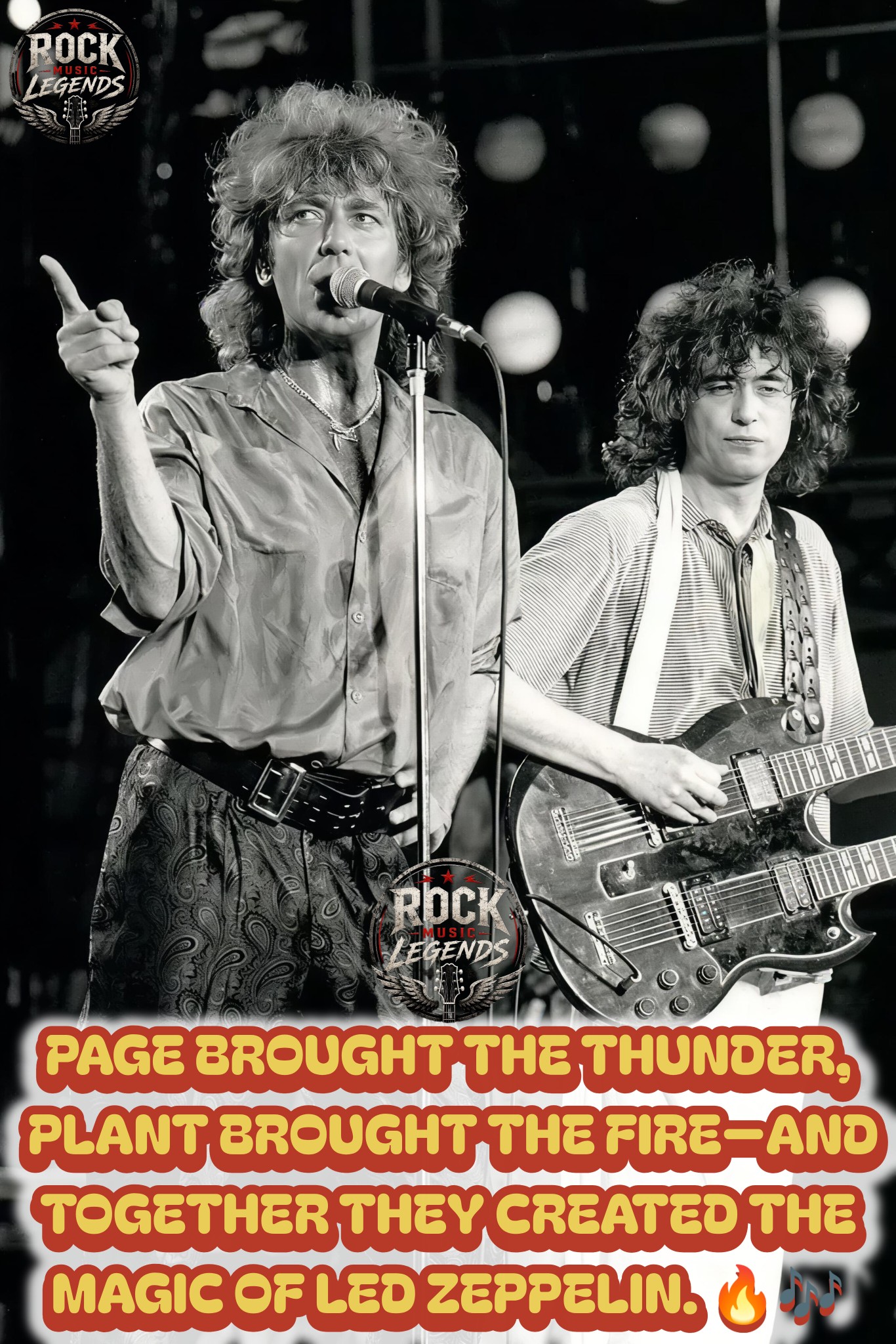 Robert Plant and Jimmy Page's iconic Led Zeppelin partnership