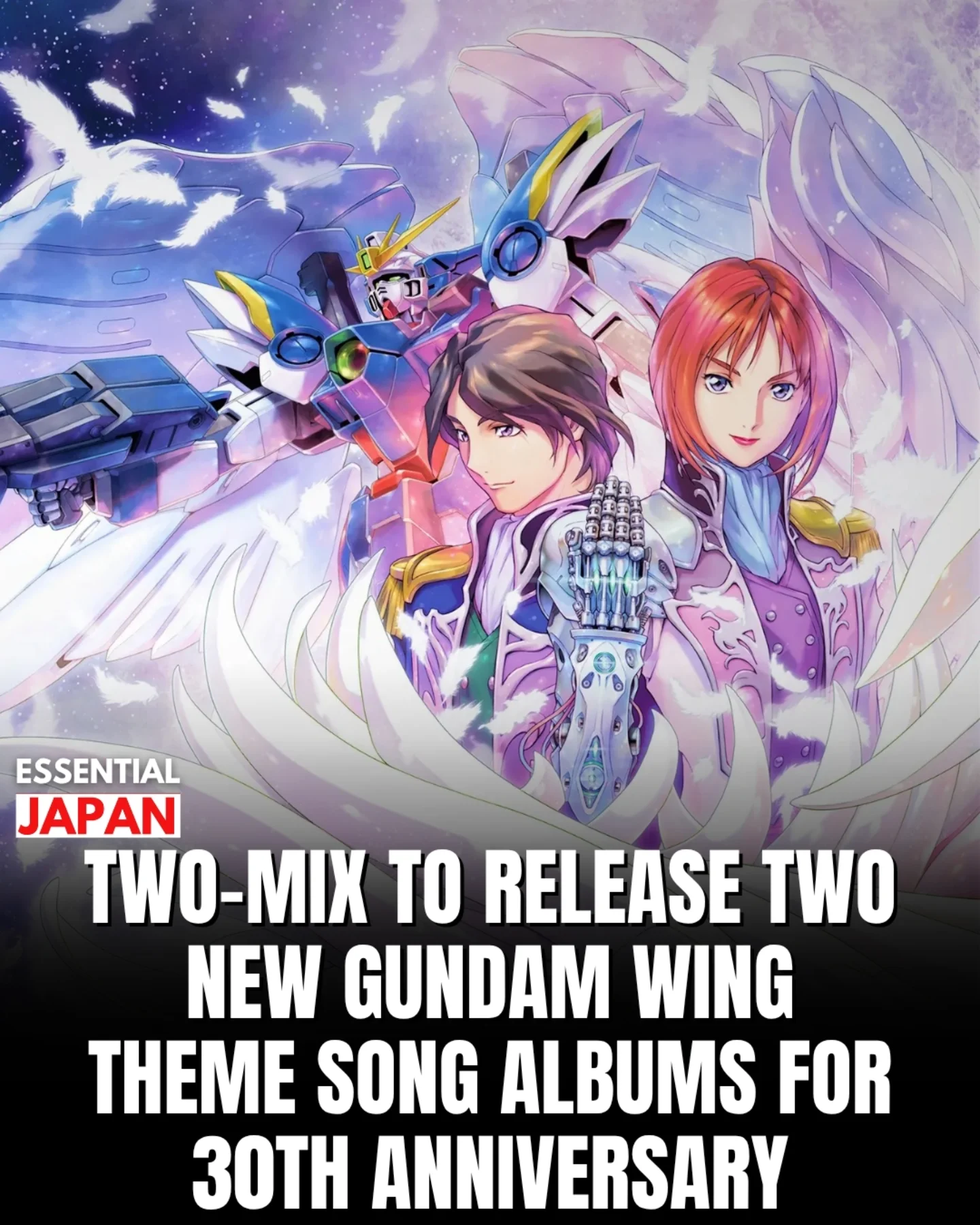 Gundam Wing's Two-Mix anniversary single cover art