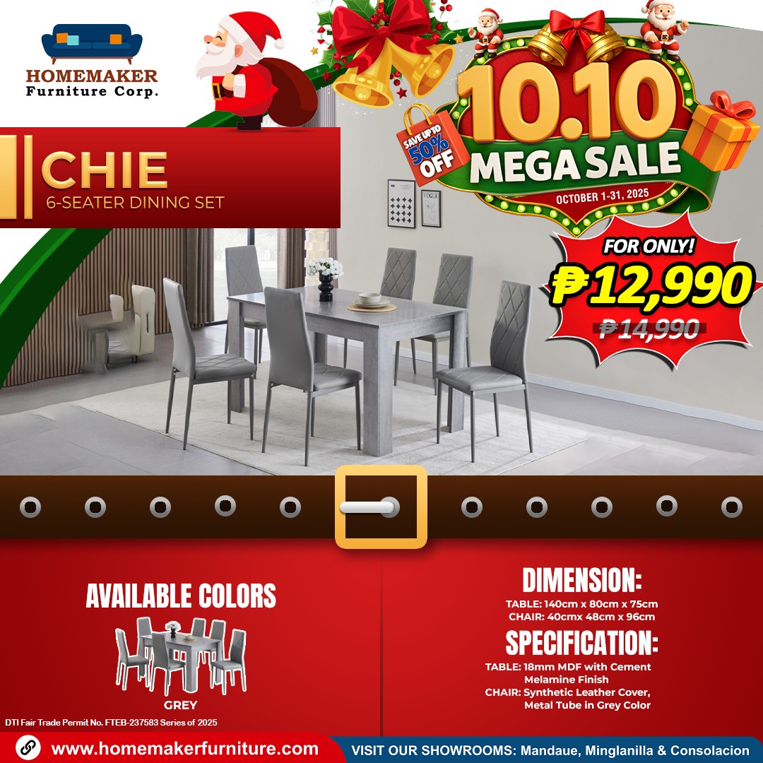 Homemaker - Meet the CHIE 6-Seater Dining Set — where style meets ...