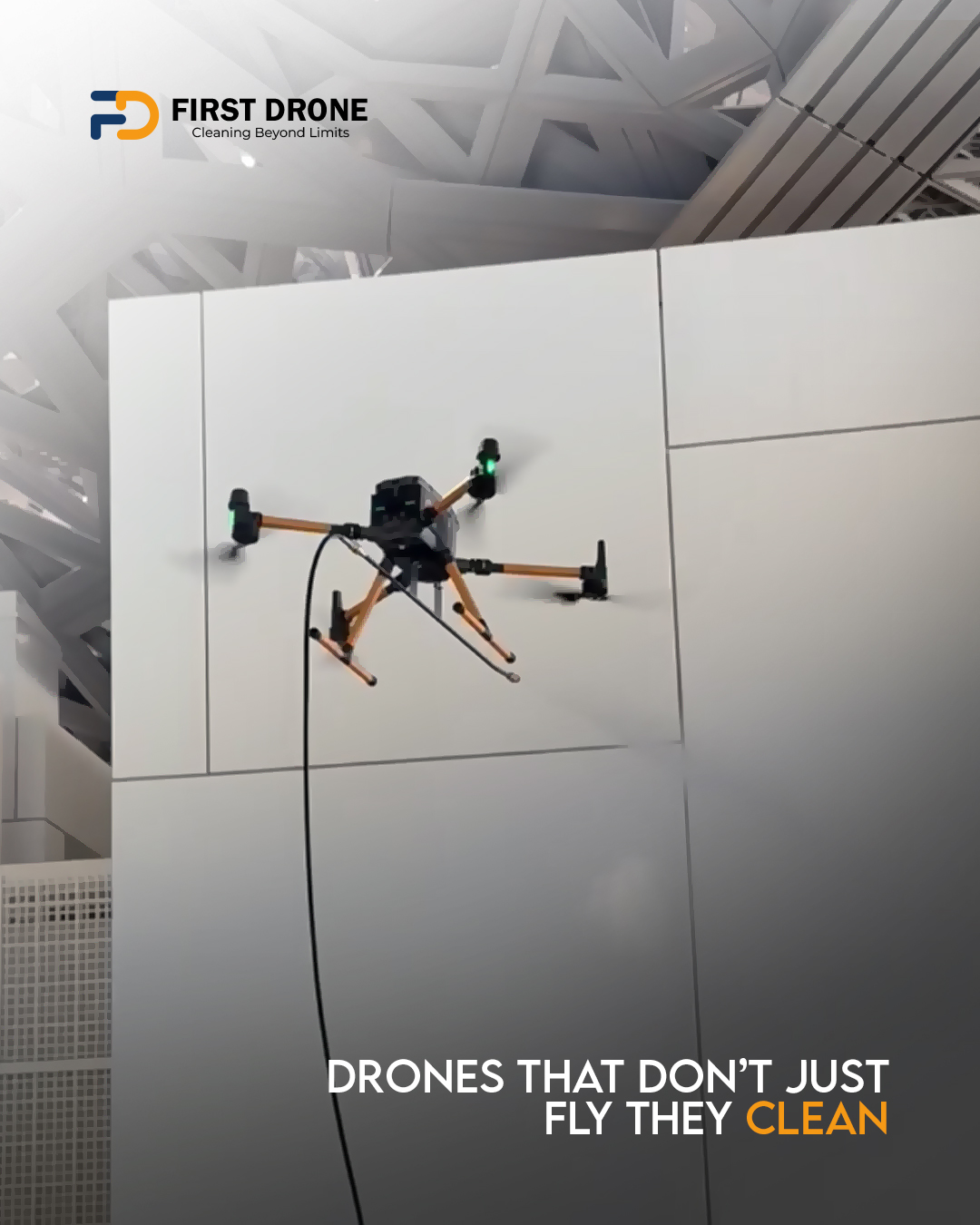 First - Wings in the Air, Cleanliness on the Ground Our drones fly high ...