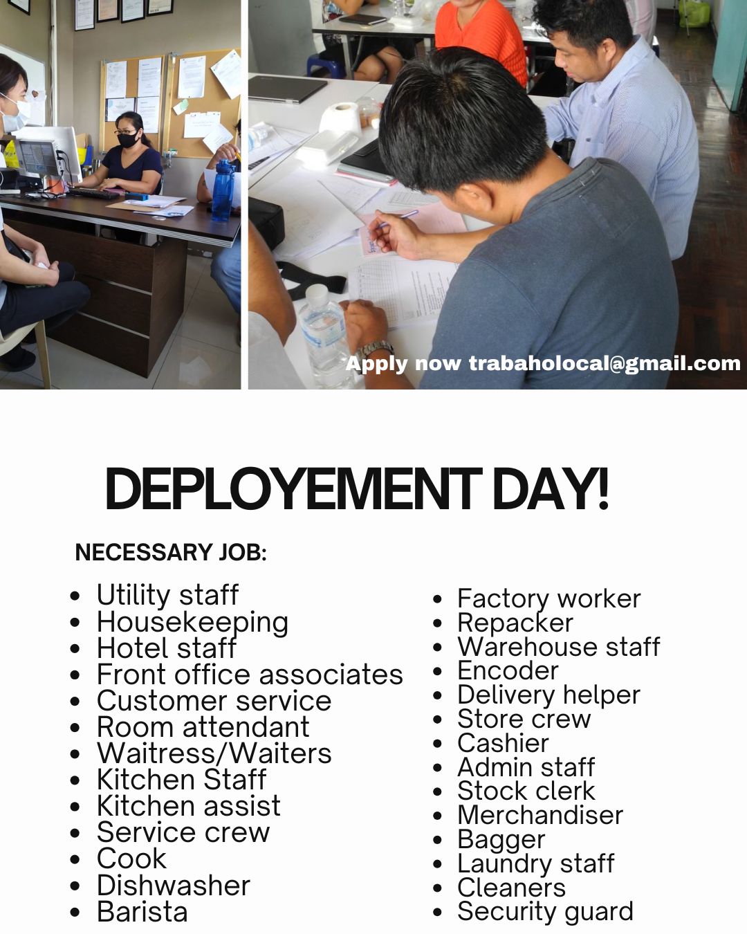 Francisca - Congratulations po sa lahat ng na-deploy sa trabaho, good ...