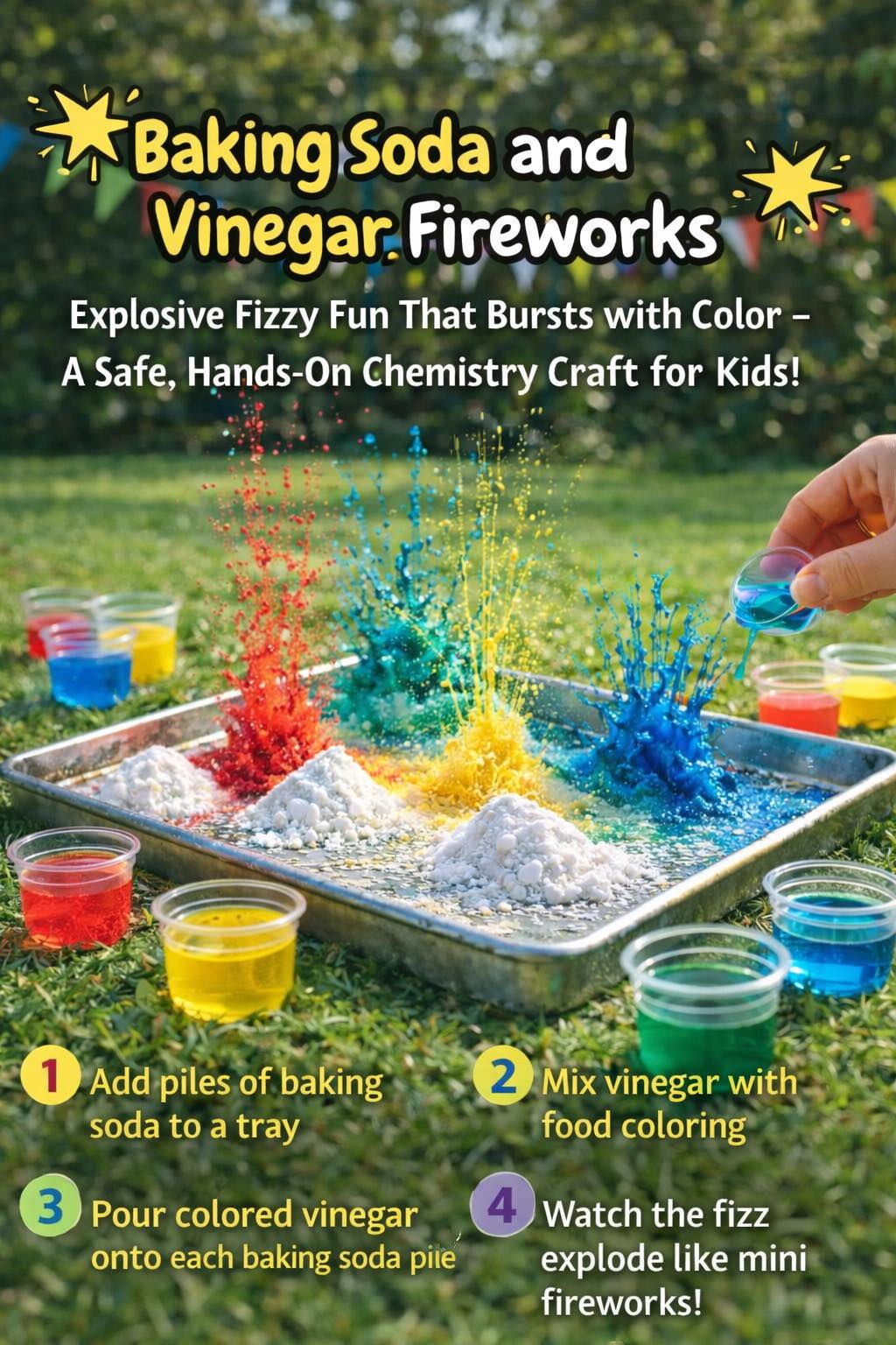 Easy Recipes - 🎆 Baking Soda & Vinegar Fireworks 🎆... | Facebook