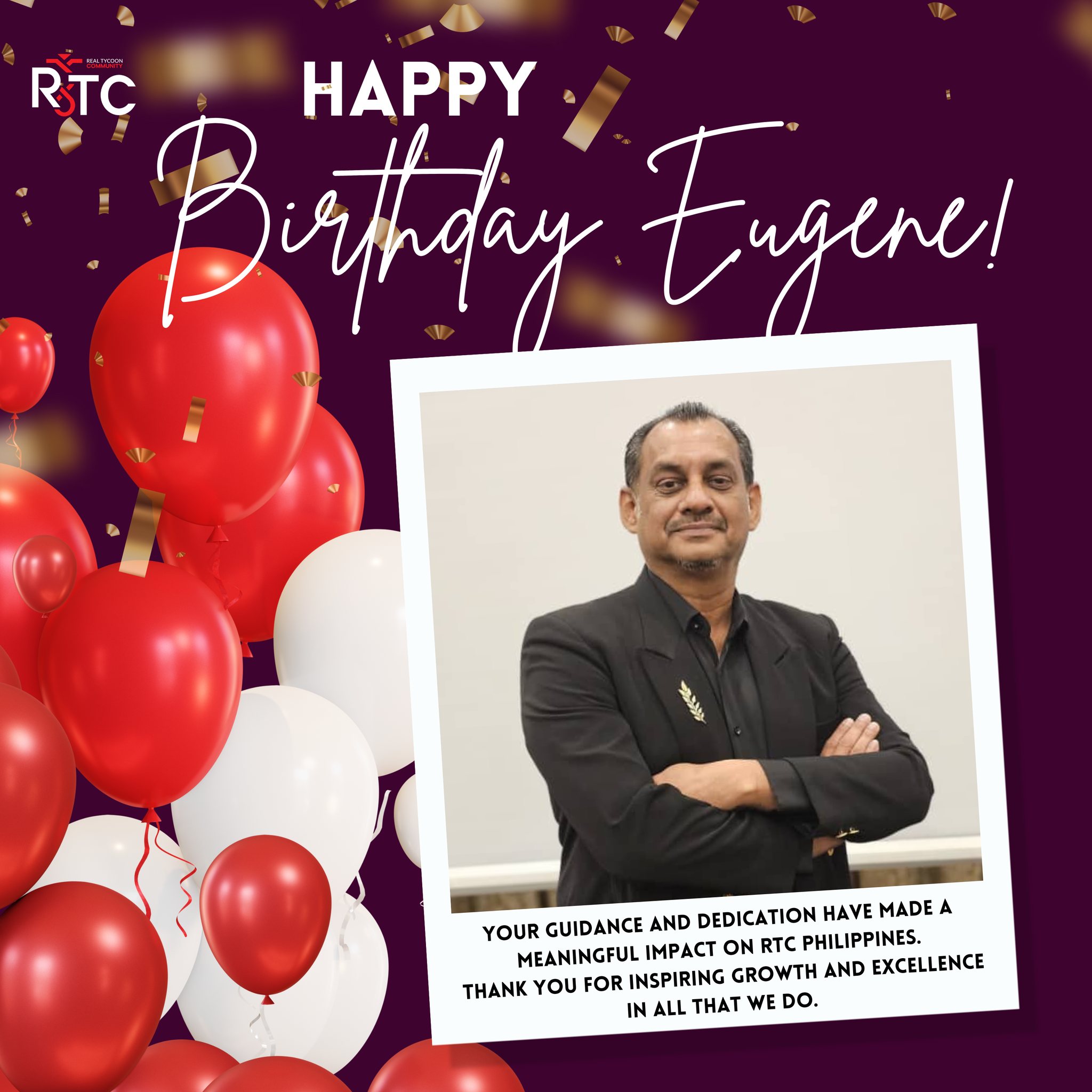 RTC Philippines - 🎉 Happy Birthday, Coach Eugene! 🇲🇾... | Facebook