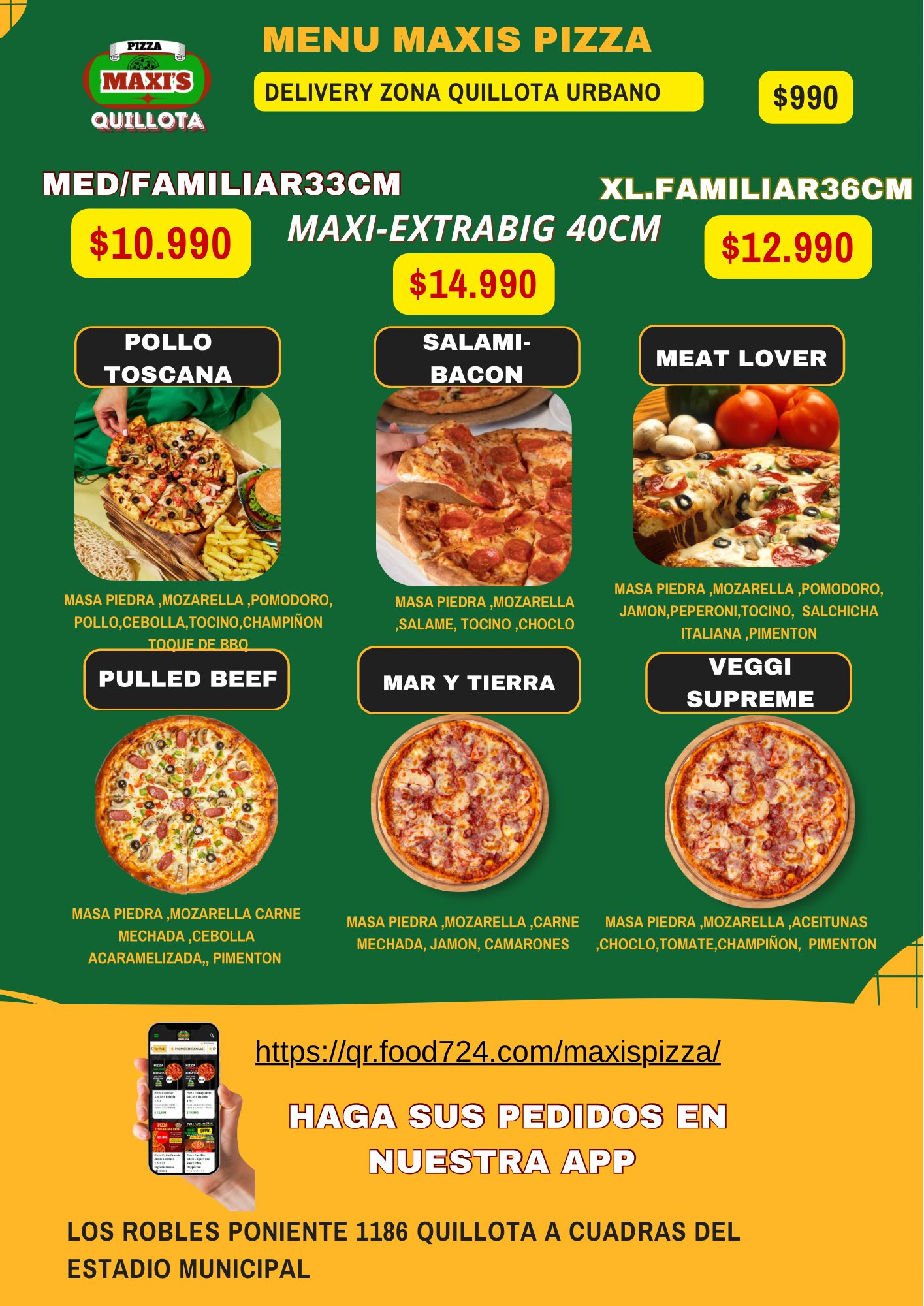 Maxis Pizzas Quillota