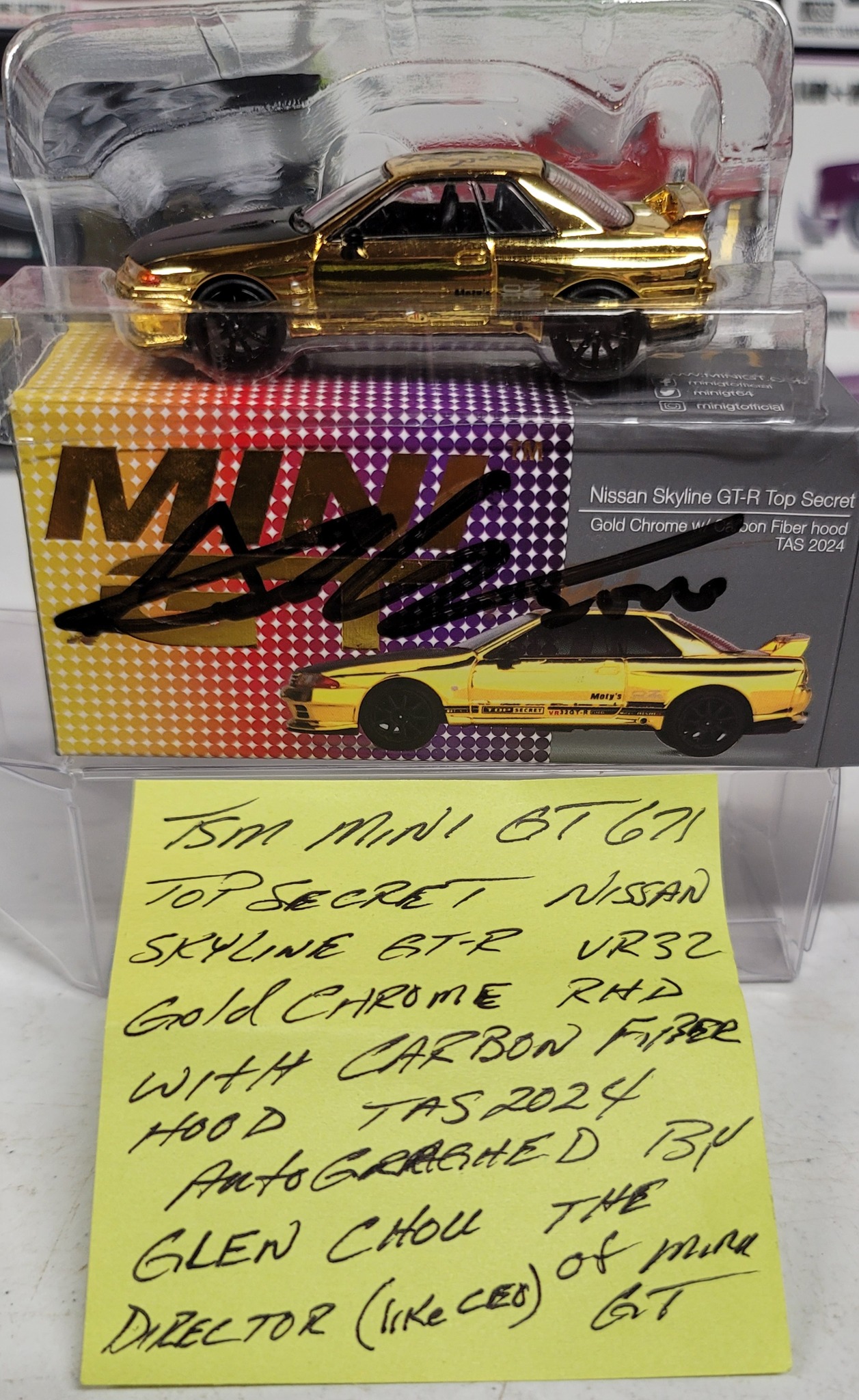 Mini GT's Top Secret Gold Chrome Set at Tokyo Auto Salon 2025