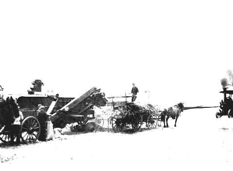 Steam threshing rig in 1894 in... - US Origen History | Facebook