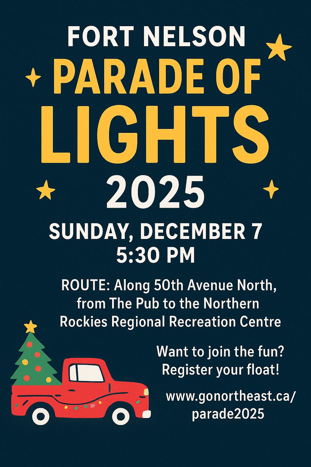 Fort - 🎄 Fort Nelson Parade of Lights 2025 is back! 🎄 It’s that magical ...