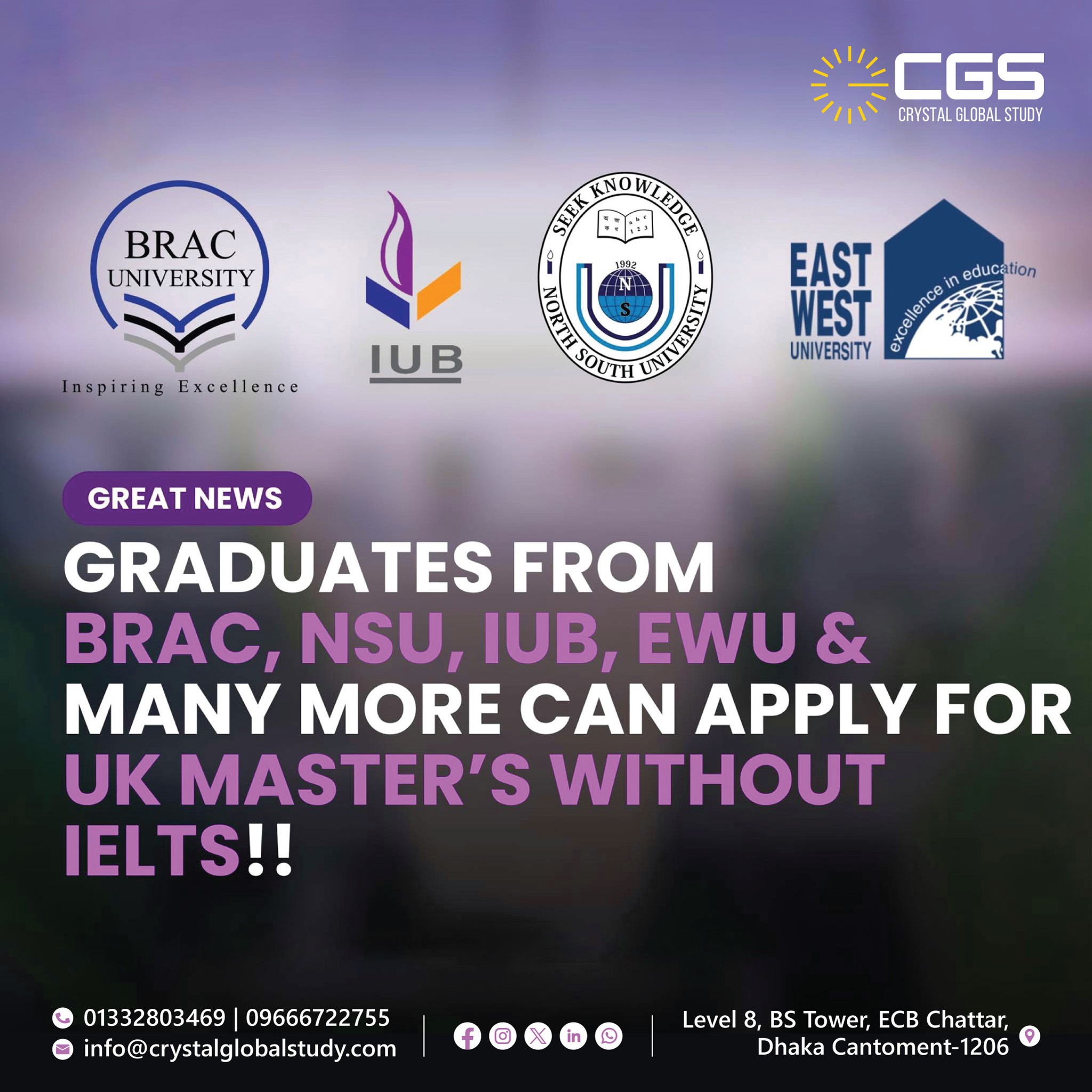 Crystal - 📣 𝐆𝐫𝐞𝐚𝐭 𝐍𝐞𝐰𝐬 𝐅𝐨𝐫 𝐓𝐡𝐞 𝐔𝐊! 🇬🇧 Graduates form BRAC, NSU, IUB ...