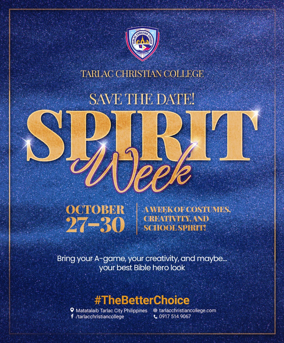 Tarlac - 🎭 Spirit Week is almost here! 🎭 Get ready, TCC Family! From ...