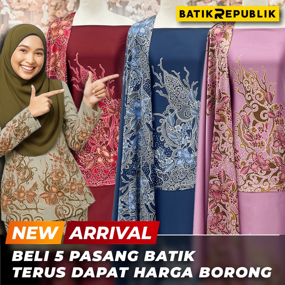 Pelangi - 𝗡𝗘𝗪 𝗔𝗥𝗥𝗜𝗩𝗔𝗟 𝗕𝗔𝗧𝗜𝗞 𝗘𝗫𝗖𝗟𝗨𝗦𝗜𝗩𝗘! Corak baharu dah sampai 😍 ...