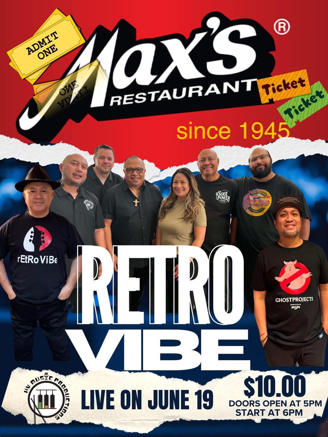 RetroVibe live at Max's on June 19, 2026 | Bakersfield, CA