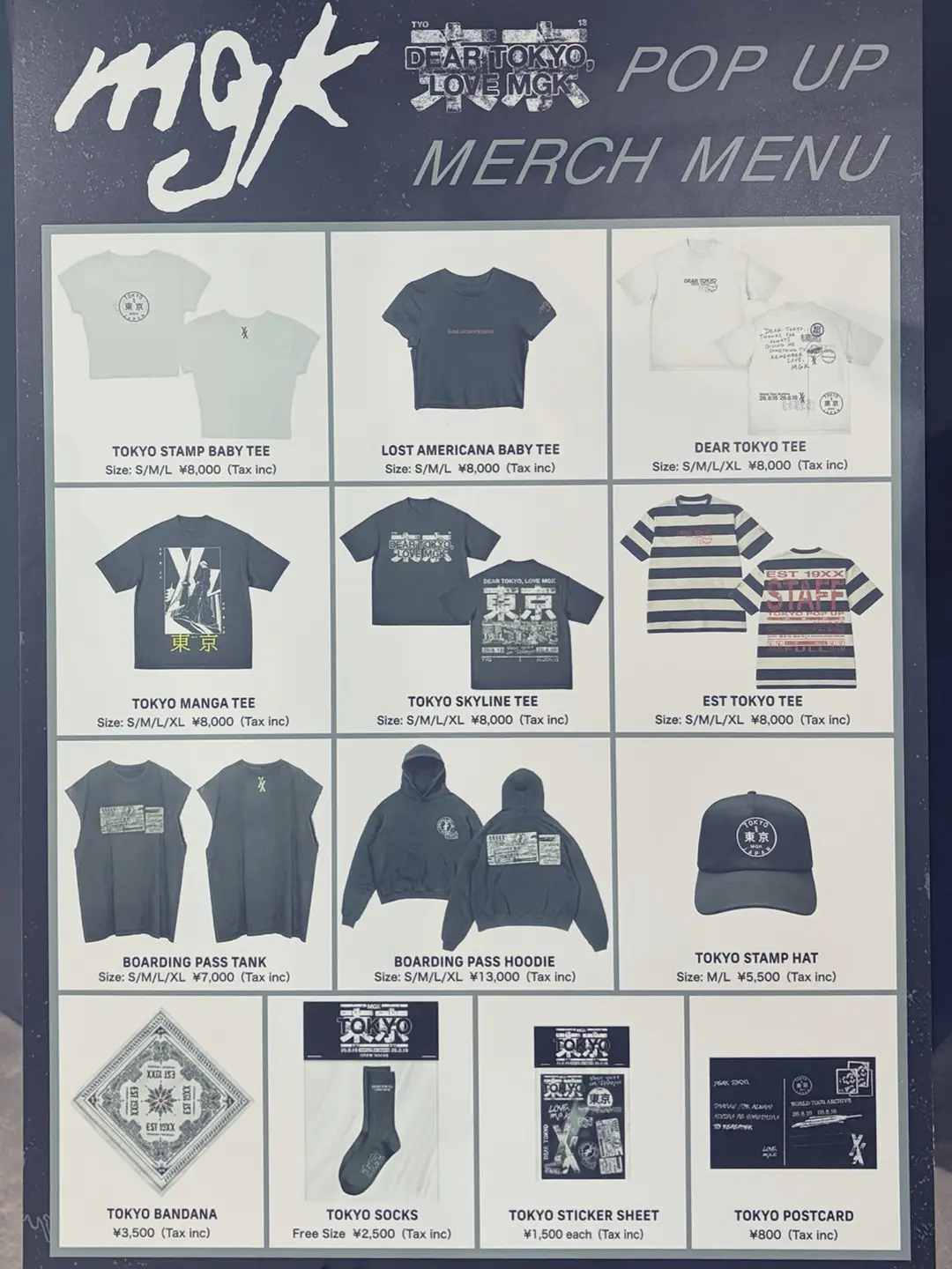 mgk's first-ever Tokyo pop-up store has officially opened, and