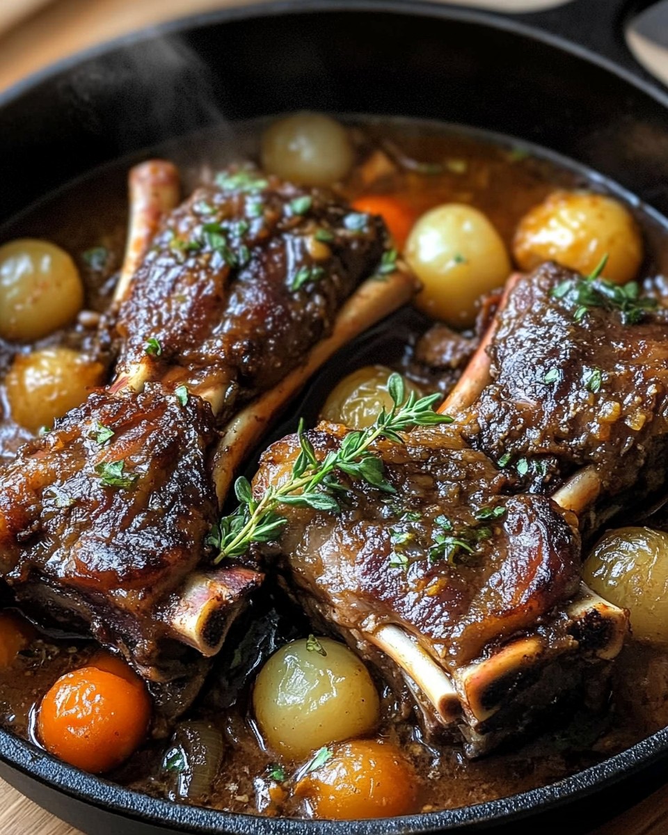 Grid - Rustic Aussie Red Wine Braised Lamb Shanks with Roasted Pearl ...