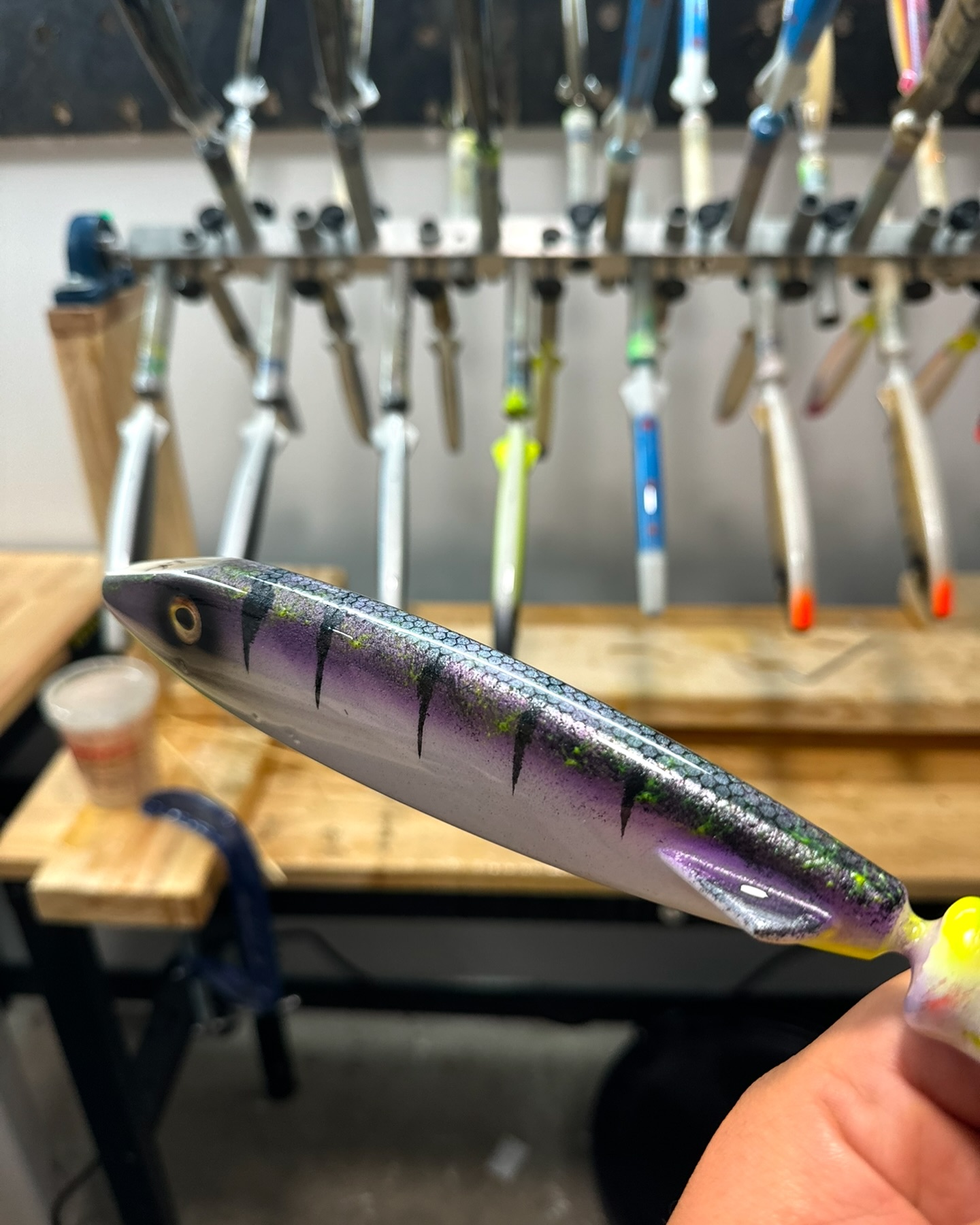 breasts fishing lure Gear  Lab (Gear Lab) Metal Jig fasutohurippu G Blue Pink Blue Pink : Sports & Outdoors Creative Realistic Fishing Lure Purple perch,chartreuse breast and tail.
